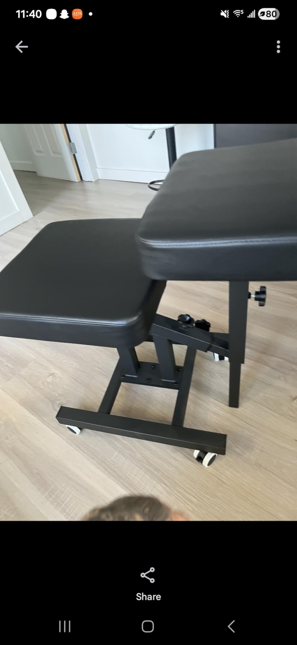 Tattoo Chairs with Adjustable Armrest & Back Support for Tattoo Artists and Client, Ergonomic Multiple Uses Chair, Tattoo Studio Furniture (with Wheels) customer photo 1