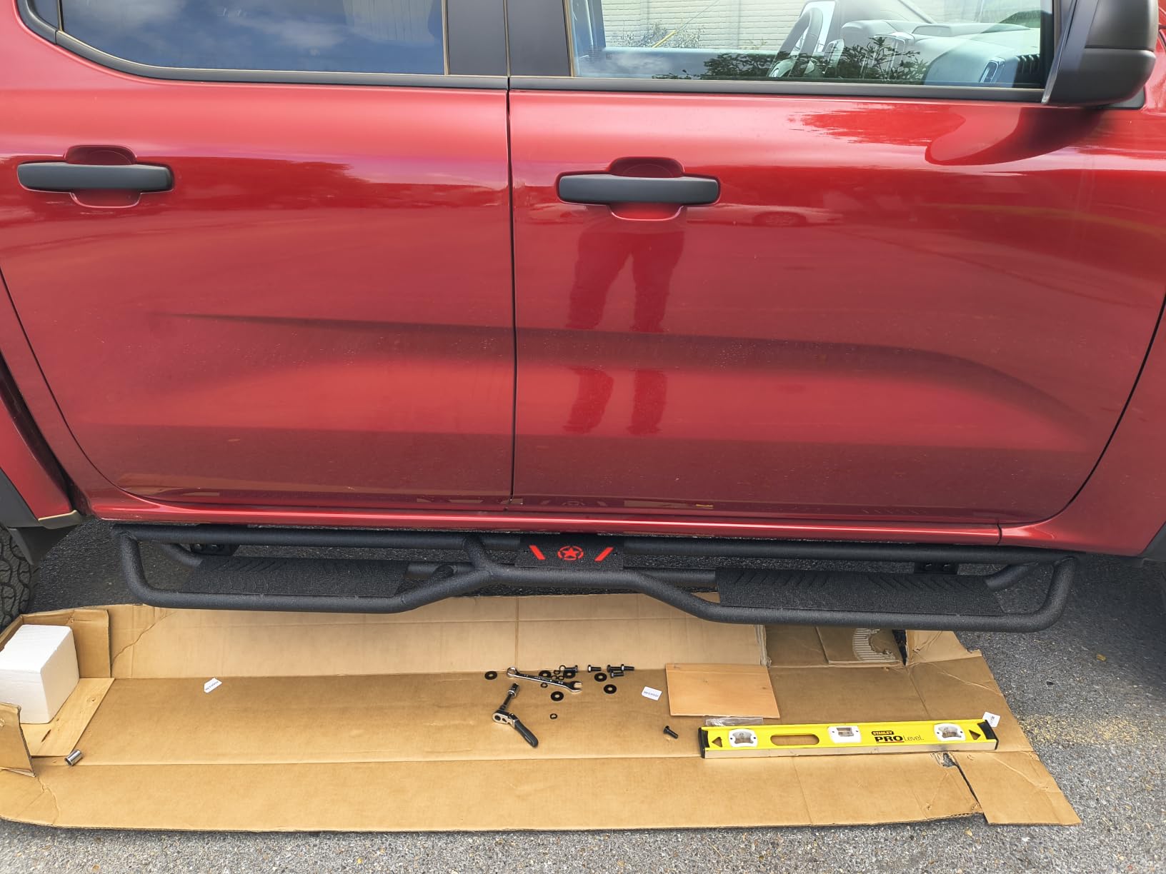 Running Boards for 2019-2026 Chevy Silverado & GMC Sierra Side Steps | Crew Cab, 2-Stair, bolt-on; fits 2019-2026 Silverado Sierra 1500, 20-26 2500 3500 HD Crew Cab customer photo 1