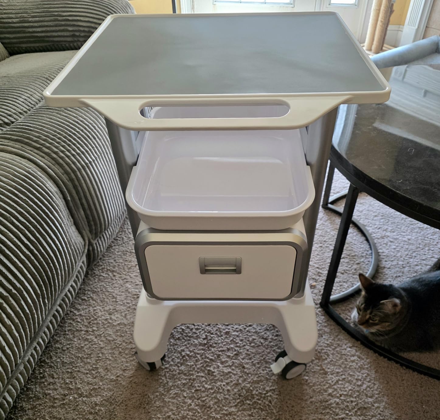 Professional Mobile Medical Trolley with Wheels and Drawers | for Home Bedroom Salon Lab Hospital Dental Office Clinic customer photo 2