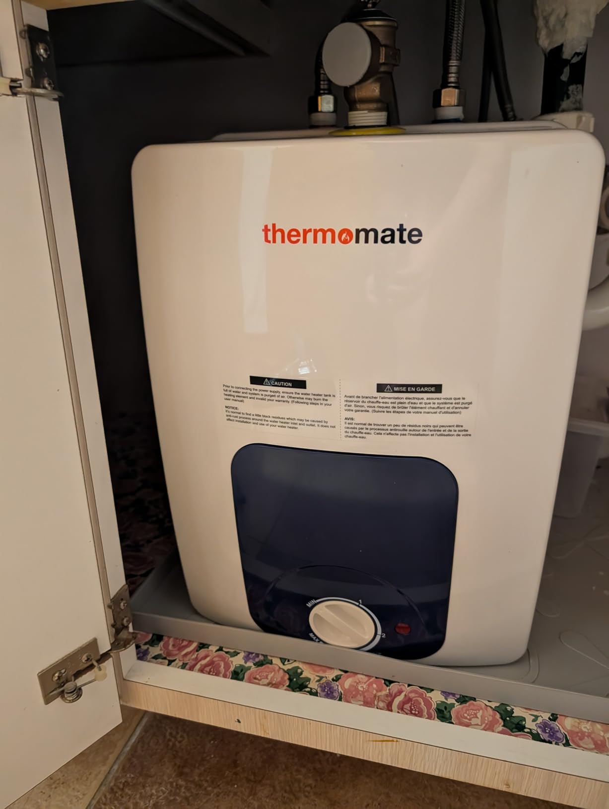 ThermoMate Tank Water Heater Electric, 18 Gallon Small Point of Use Residential Hot Water Heater for Washing & Shower, 120Volt 1500W Compact, Adjustable Thermostat, UL Listed customer photo 2