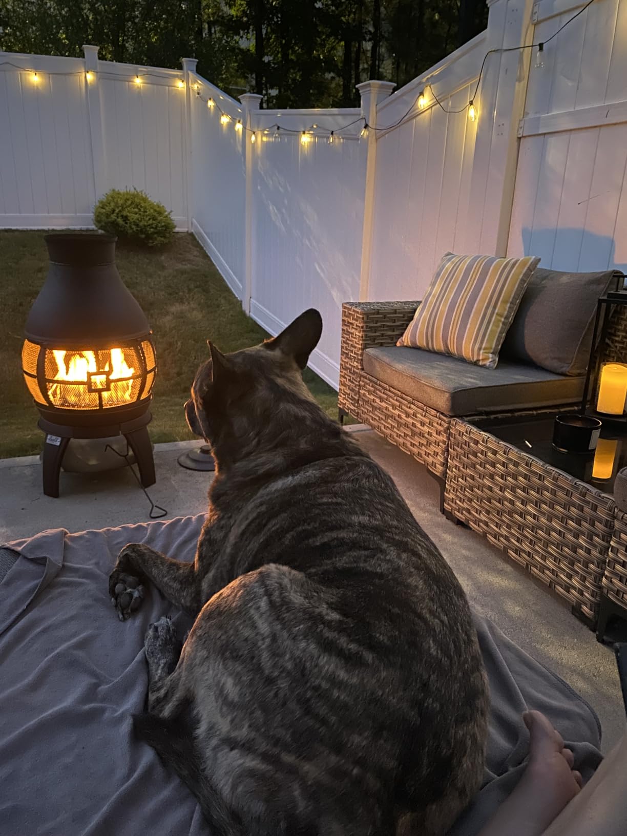 BALI OUTDOORS Fire Pit Wood Burning Chiminea Outside | Fireplace Patio Small Firepit, Size 17.7