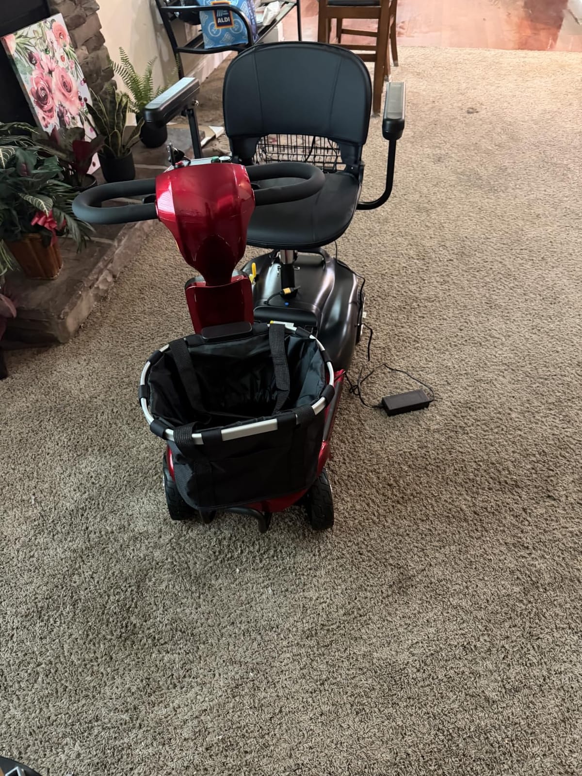Mobility Scooter for Seniors & Adults, 4 Wheel Foldable Scooter | Powered Mobility Scooters With Removable Lithium Battery, 20/35/45 Miles Range, Dual Baskets for Storage, GPS Tracker customer photo 1