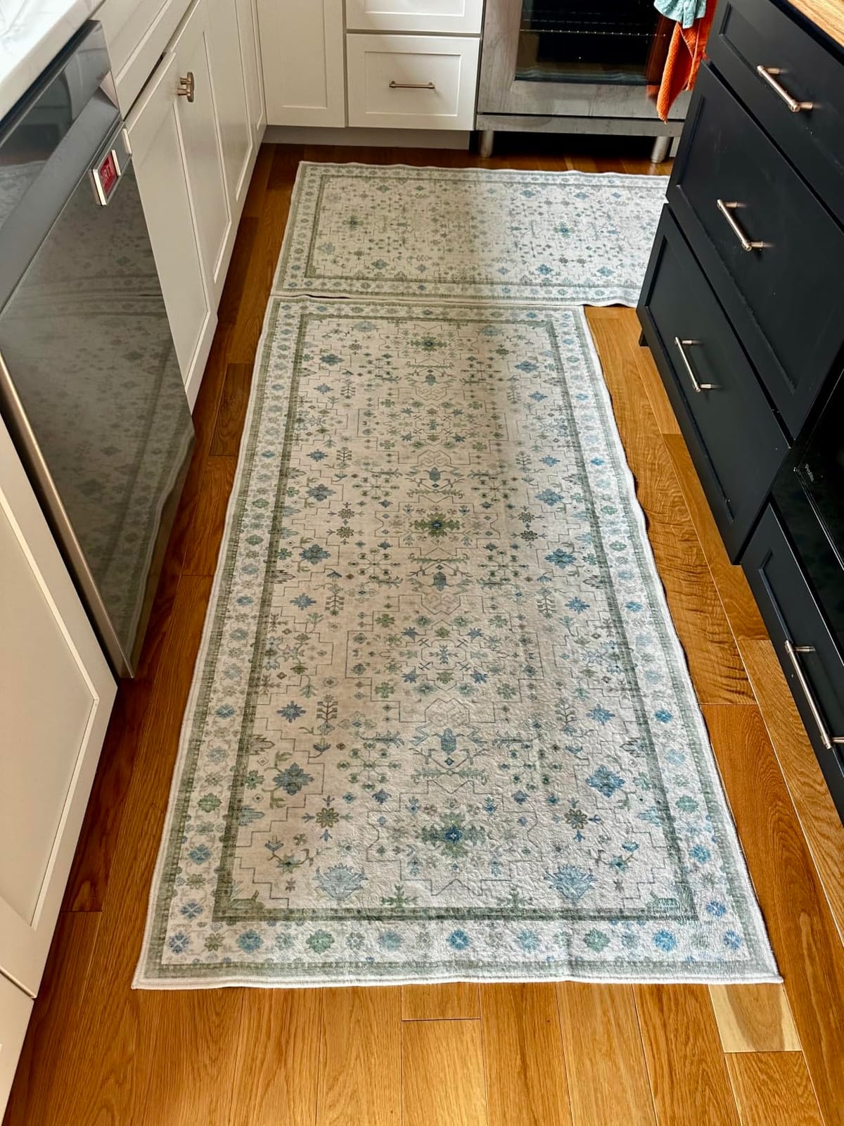 Black Boho Washable 2x6 Runner Rugs for Hallway Kitchen Bedroom Beside Laundry Room Bathroom Rug, Pet & Kids Friendly, Non Slip Low Pile Stain Resistant Soft Foldable Long Floor Carpet customer photo 1