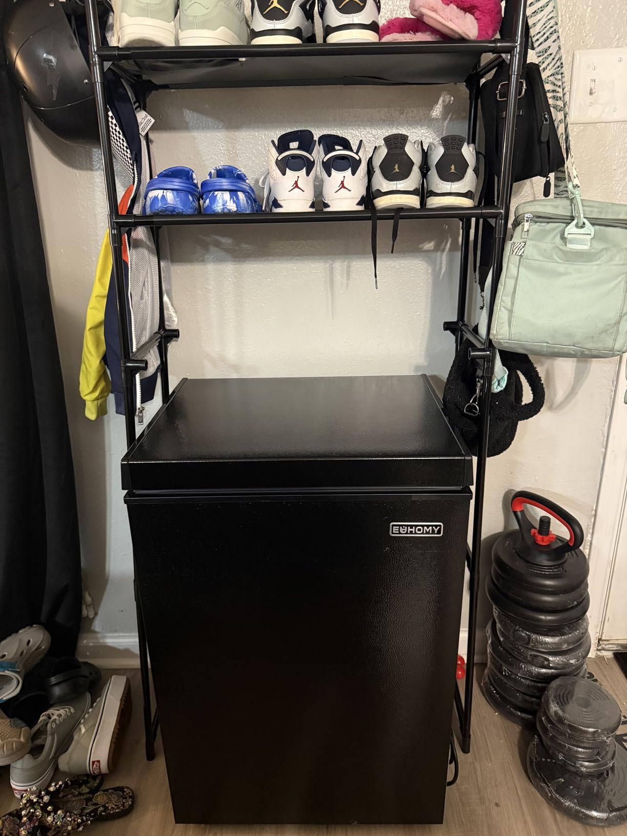 EUHOMY 1.8 Cu.Ft Chest Freezer, Small Deep Freezer Top Door, Black | 6°F to 10°F, Storage Basket, Energy Efficient, 38 dB, Dorm Use, Apartment Use customer photo 1