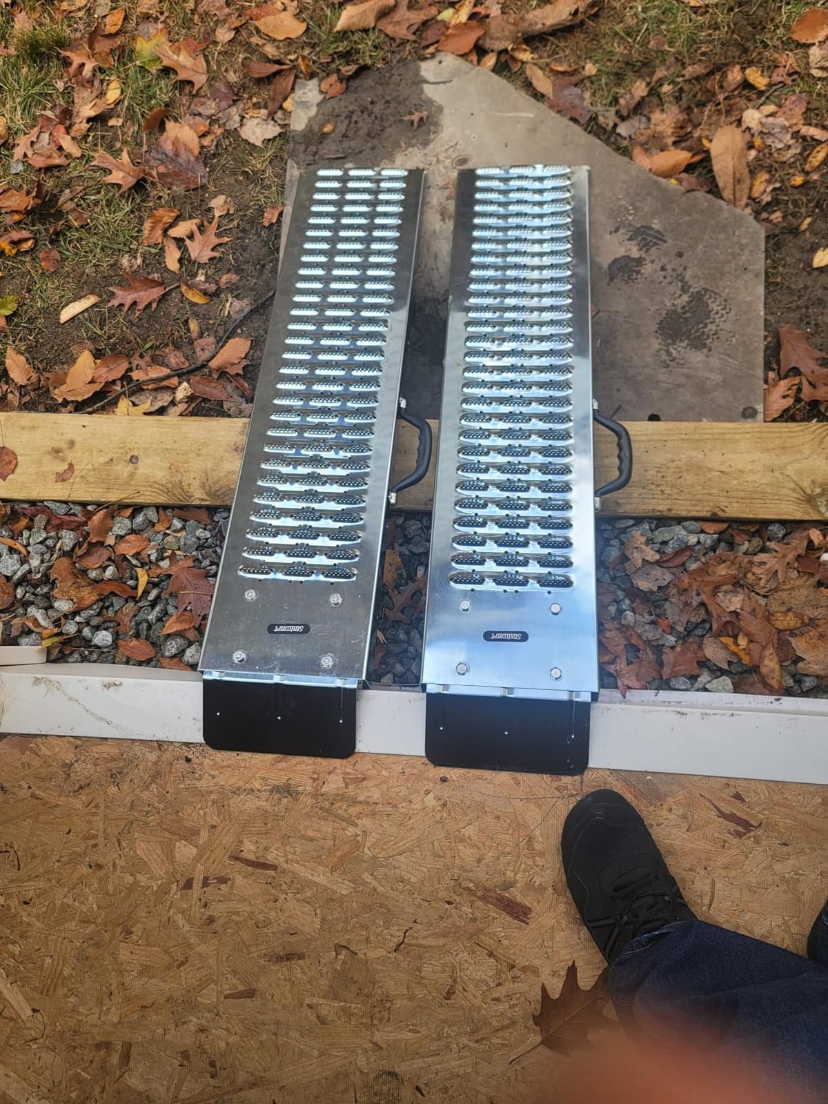 Loading Ramps - Set of Two 77-Inch Folding Ramps for ATVs, Motorcycles, Mowers, Carts, and More - 2200lb Combined Capacity Car Ramp Set by Stalwart customer photo 1