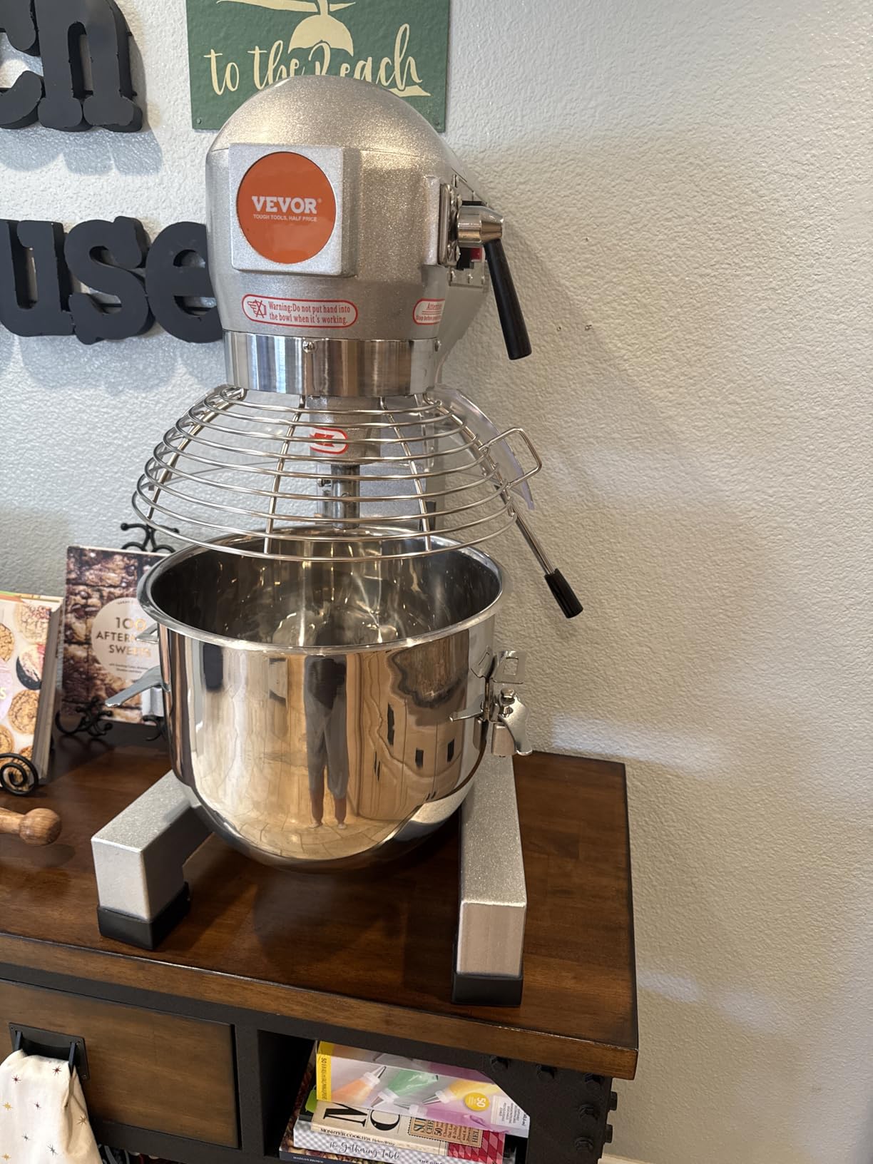 VEVOR Commercial Food Mixer 15Qt, Commercial Mixer with 3 Adjustable Speeds, 550W Dough Mixer, Commercial Stand Mixer with Stainless Steel Bowl customer photo 2