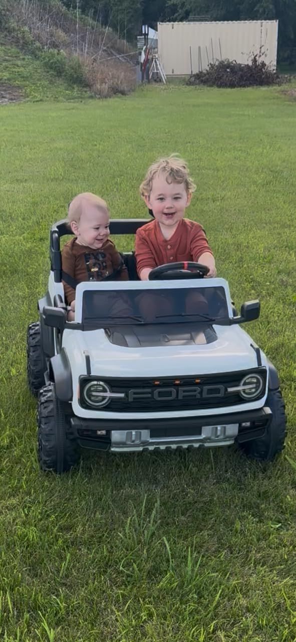 First Ride On 24V Ride on Toys for Big Kids, Licensed Ford Bronco Raptor 2 Seater Ride on Cars with Remote Control, Ride on Truck w/ 4-Wheeler Suspension, 3 Speeds, Led Lights, Bluetooth (24V, Pink) customer photo 1