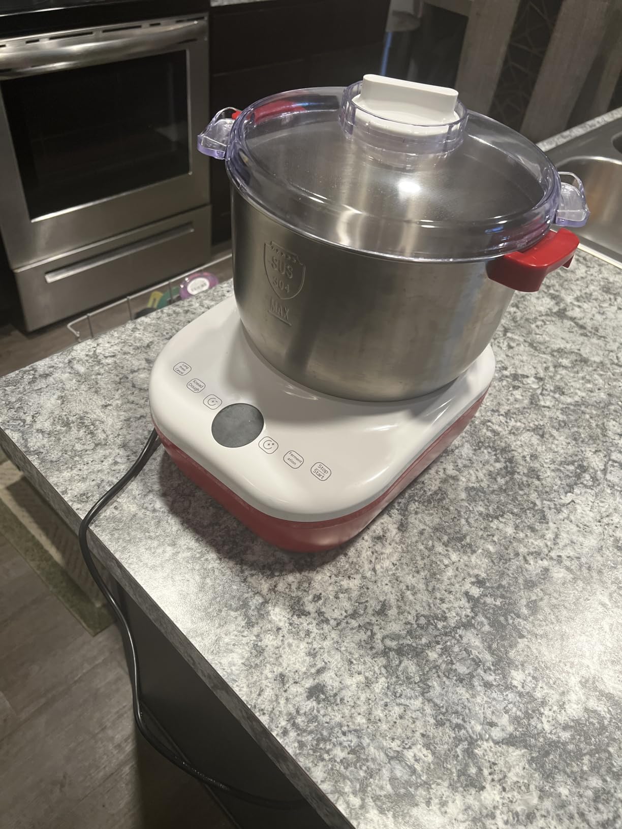 AIZIYO DoughChief, Electric Dough Mixer 7.4Qt with Ferment Function, Dough Maker 304 Stainless Steel Bowl, Microcomputer Control, Face-up Touch Panel, Easy To Clean for Bread & Pizza customer photo 2