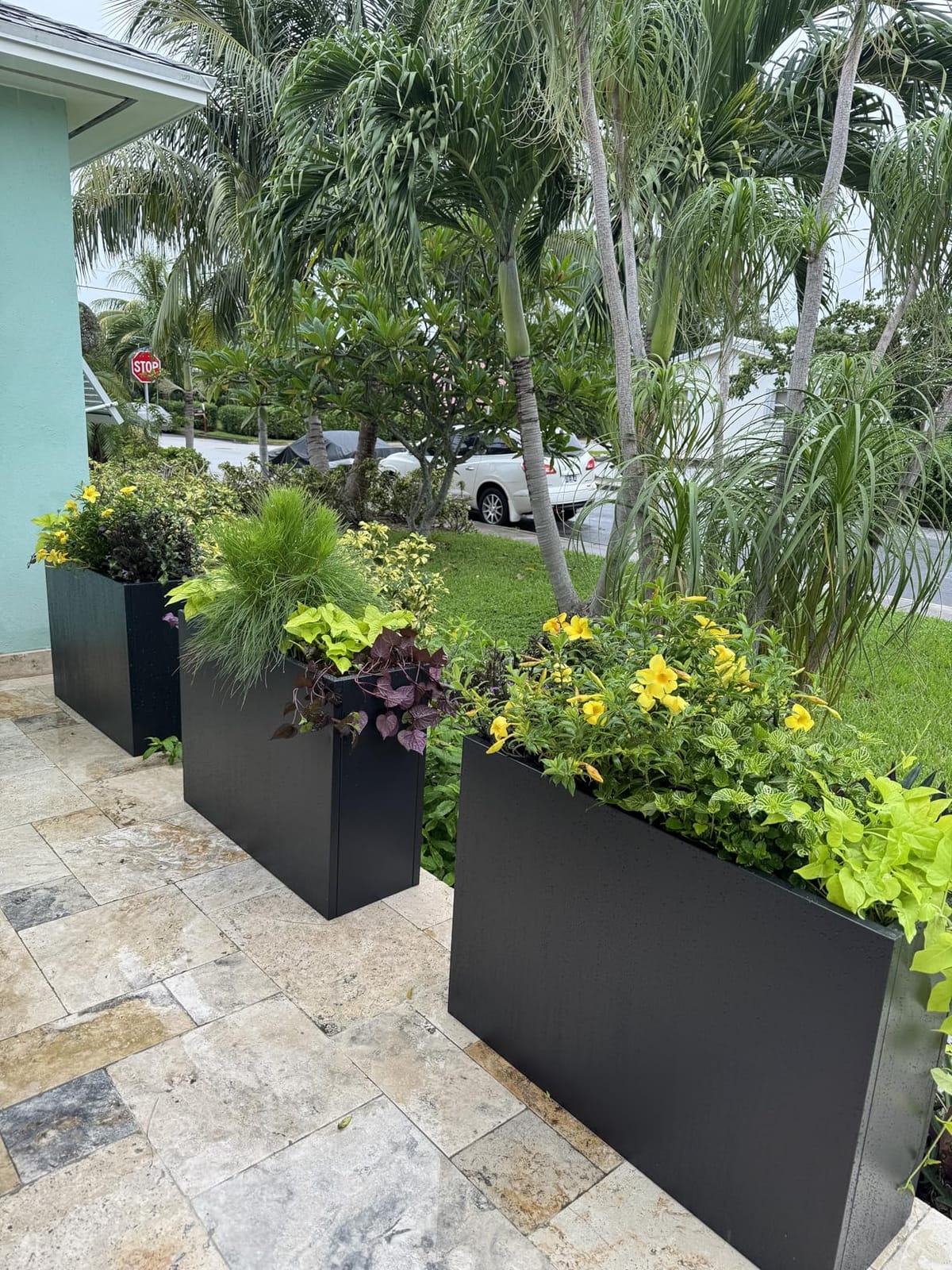 36 Inch Metal Planter Box, Large Rectangular Window Box with Drainage Holes & Rust-Proof Coating, Black customer photo 2
