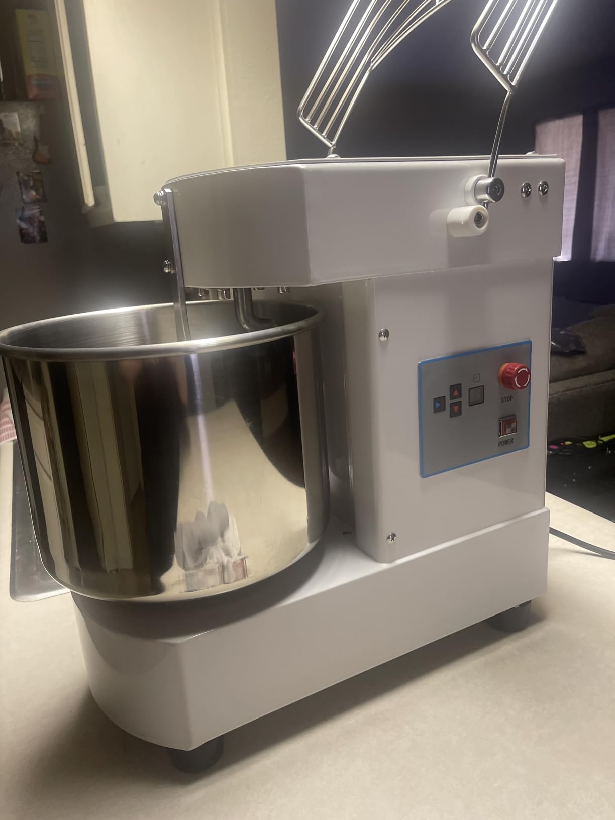 GarveeTech Commercial Food Mixer, 10.5 Qt Touch Screen Dough Mixer Machine with Timer, Security Shield, 650W Dual Rotating Dough Kneading Machine Food-grade Stainless Steel Bowl for Restaurant Bakery customer photo 1