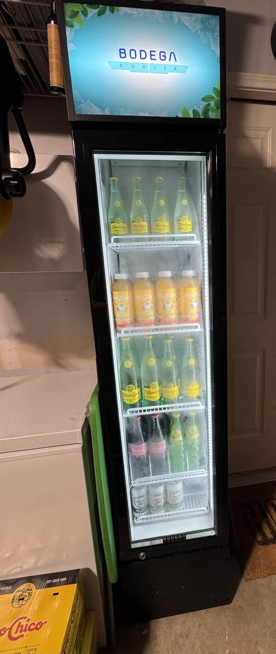BODEGACOOLER Commercial Refrigerator, 27.02Cu.Ft Glass Door Beverage Cooler | Upright Double Door Merchandiser Display Refrigerator with Soft LED Light, Adjustable Shelves, 4 Heavy-Duty Casters customer photo 2