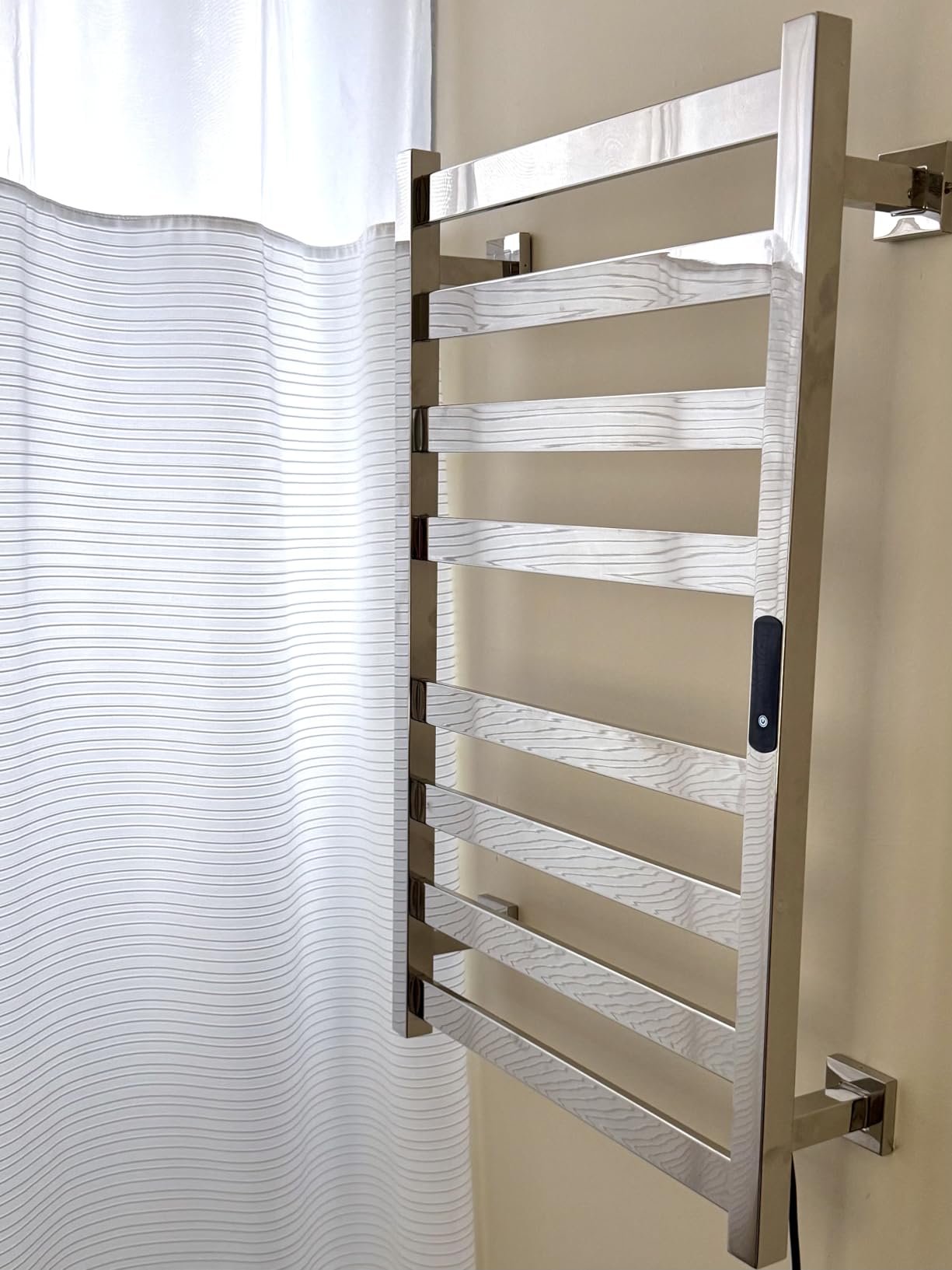 Towel Warmer, Towel Heater Rack for Bathroom, 8-Bar Electric Towel Dryer Wall-Mounted Plug-in, 304 Stainless Steel Hot Towel Rack with Timer and Smart Temperature Control customer photo 1