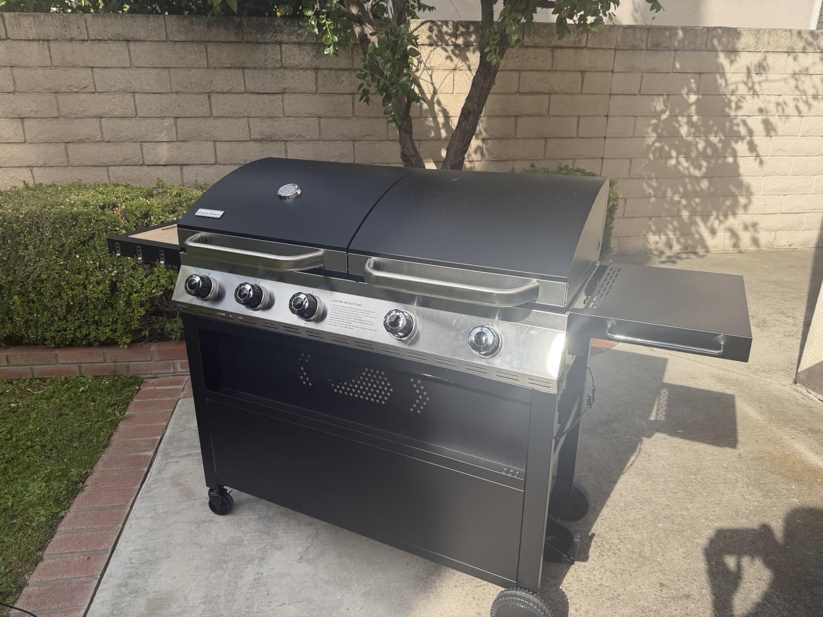 Sophia & William Propane Gas Grill and Griddle Combo, Dual Outdoor BBQ | Grill with Flat Top Griddle for Outdoor Cooking, Backyard, Patio, 696 SQIN Cooking Area, Porcelain-Enameled Cast Iron Grates customer photo 1