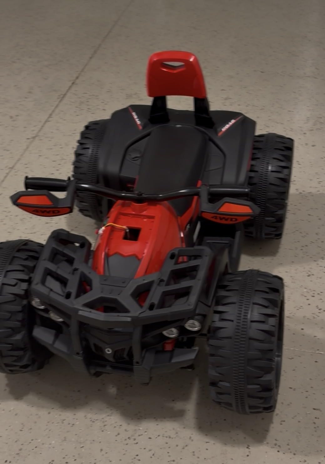 JOYRACER 24V 2 Seater Kids ATV 4 Wheeler, 4x4 Ride on Toys w/800W Engines, 9AH Battery Powered Electric Vehicle w/LED Light Bluetooth, MP3, USB, Spring Suspension, Kids Quad for Girls, Red customer photo 2