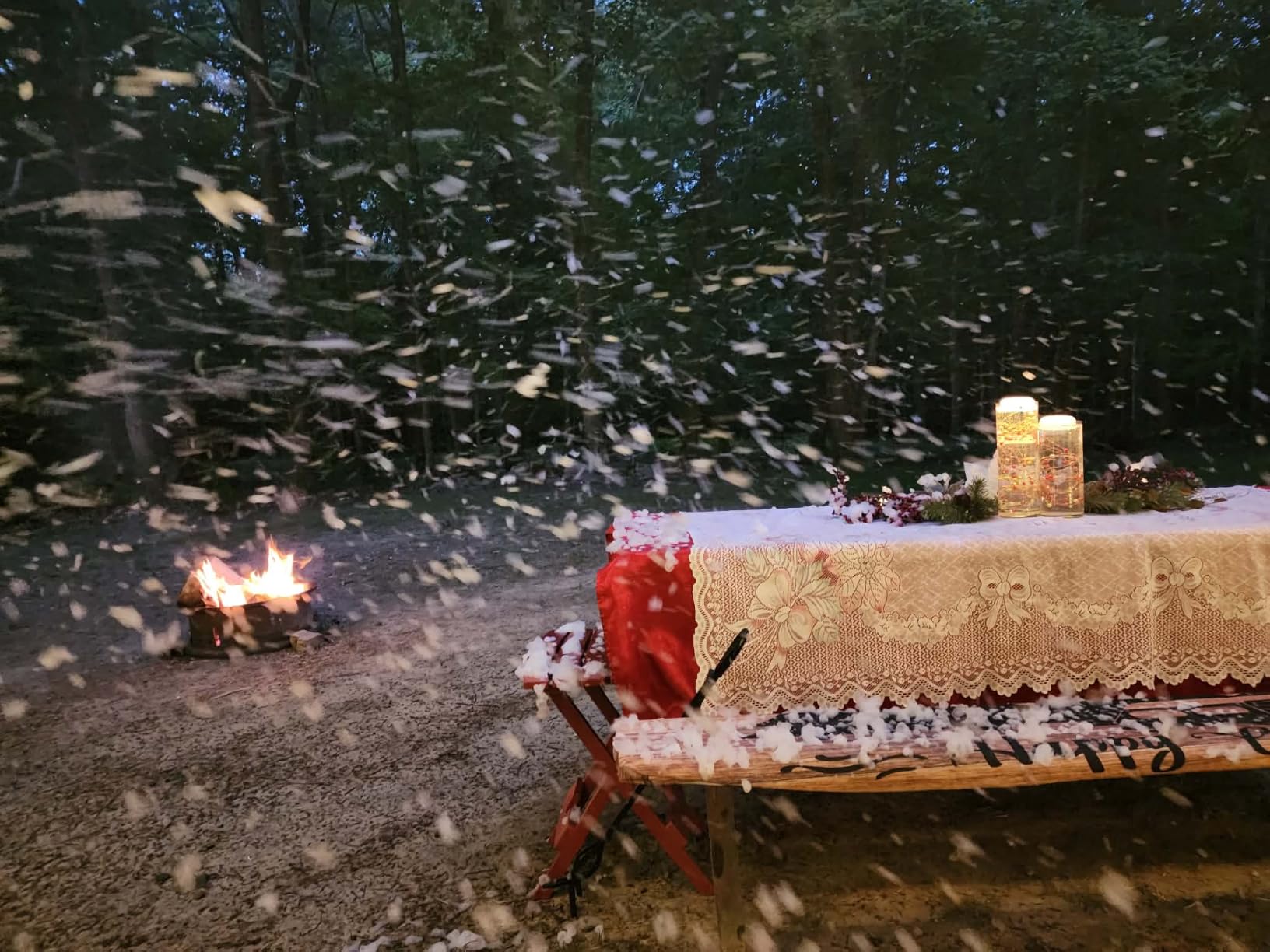 IMONE 650W Snow Machine Christmas Gift Snow Maker Machine, Artificial Snow Making Machine Snowflake Machine, Snow Machine Indoor with Remote Snow Machines for Outdoors Party Parade Picture customer photo 1