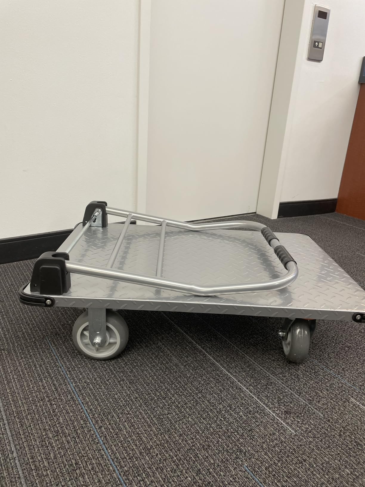 2200 lbs. Capacity Foldable Push Cart Dolly | Moving Platform Hand Truck | Heavy Duty Space Saving Collapsible | Swivel Flat Bed Wagon - Furniture Luggage Lifting customer photo 2