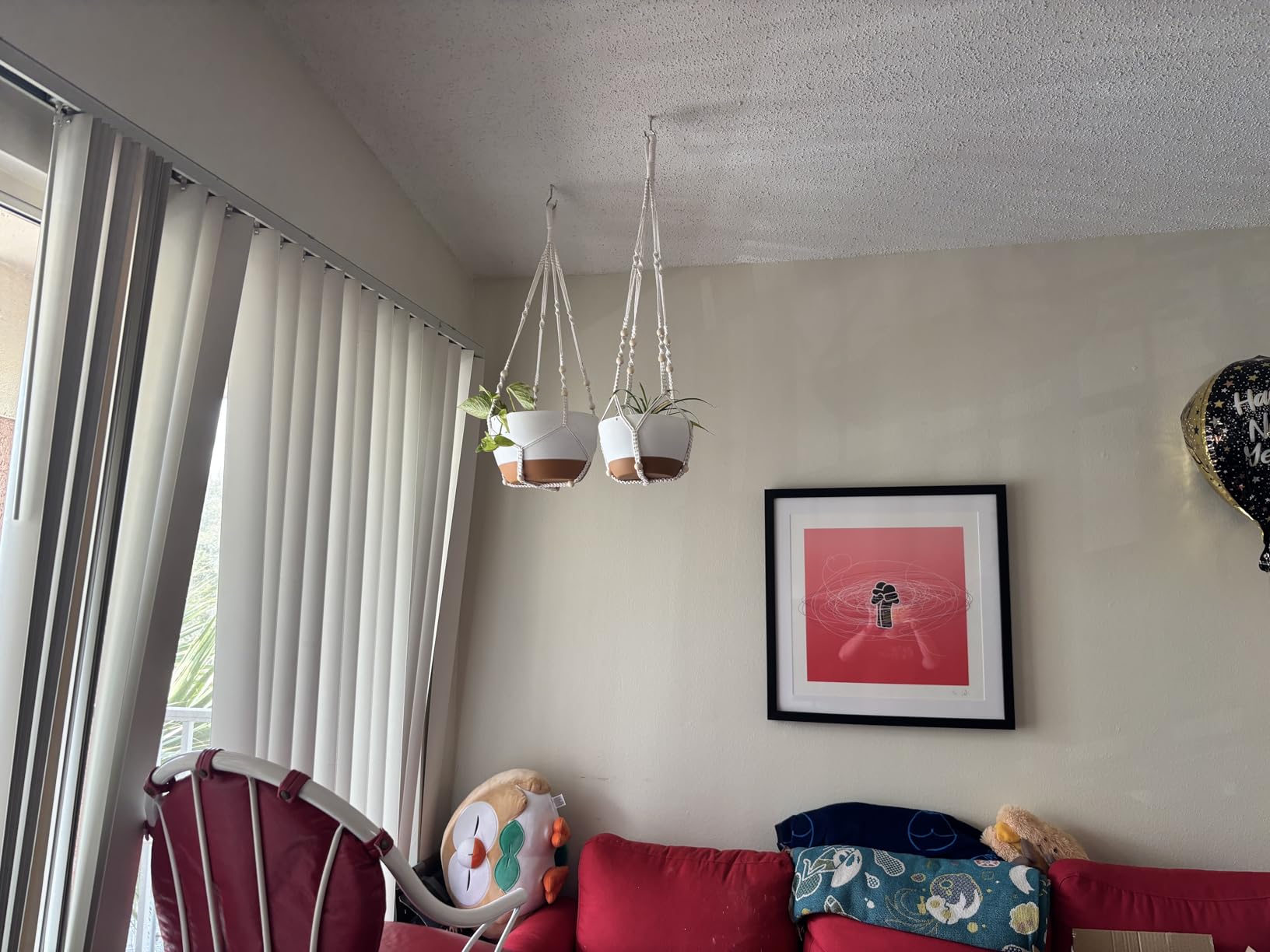 Set of 2-10 Inch Hanging Planters for Indoor Plants with Self-Watering | Includes Hanging Pots for Plants, Outdoor Hanging Plant Pot with Drainage customer photo 2
