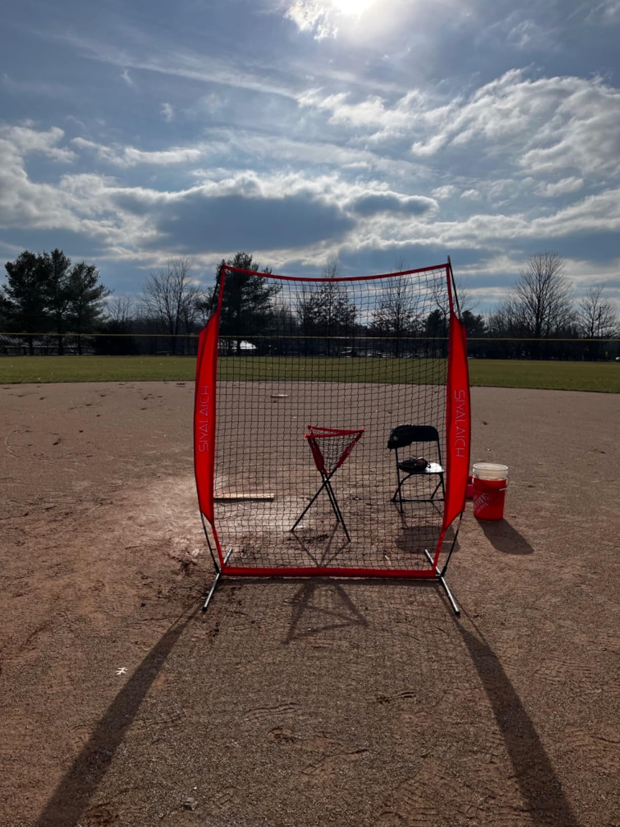 Portable Batting & Pitching Screen for Baseball/Softball - Works for Both Right & Left-Handed Players and Protects Pitchers & Coaches customer photo 2