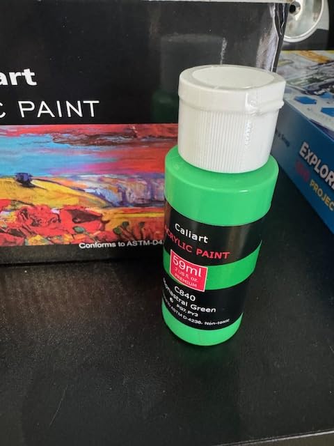 Caliart 36 Colors Acrylic Paint Set with 12 Brushes | Craft Painting kit for Adults Artists Beginners, Rich Pigment Non-toxic, Canvas Wood Rock Pumpkin Ceramic Art Supplies Paint customer photo 2