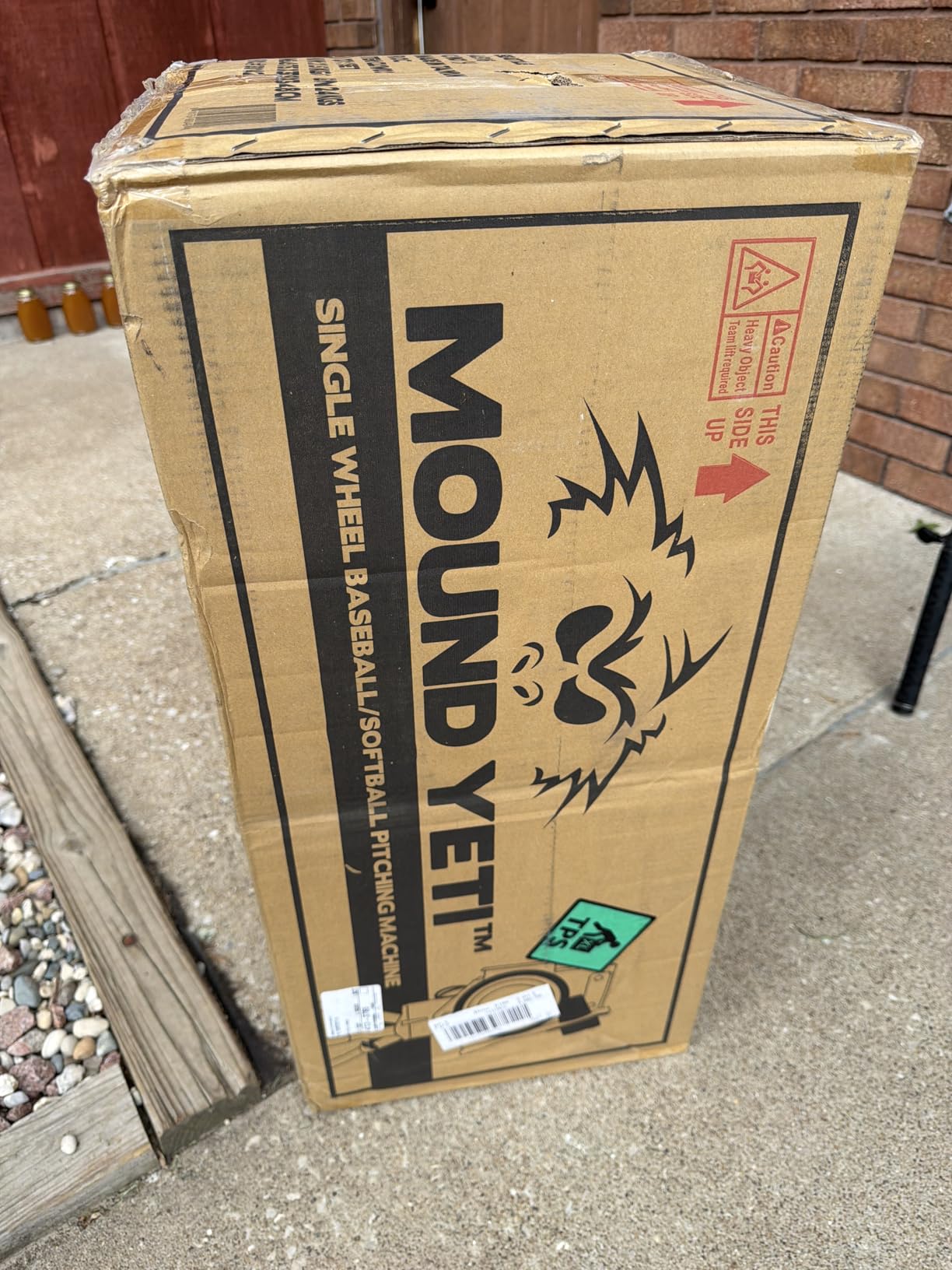 Mound Yeti Baseball Softball Pitching Machine, Youth and Adult Single Wheel Pitching Machine for Baseball and Softball customer photo 2