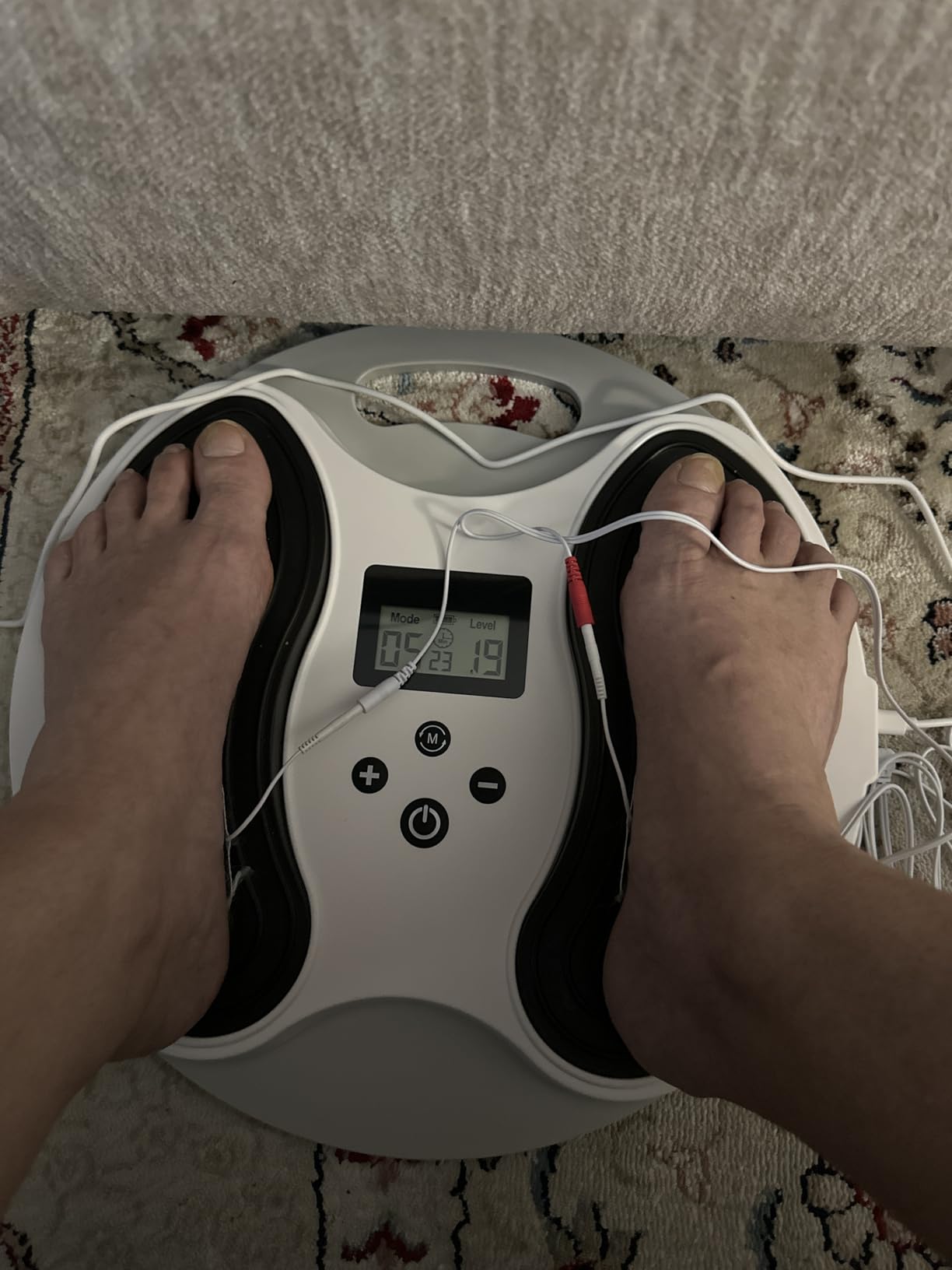 EMS Foot Massager for Neuropathy, NMES Foot Stimulator for Neuropathy Feet Nerve FSA Eligible Electric Foot Massager for Circulation and Pain Relief with 4 TENS Unit Muscle Stimulator Pads customer photo 1