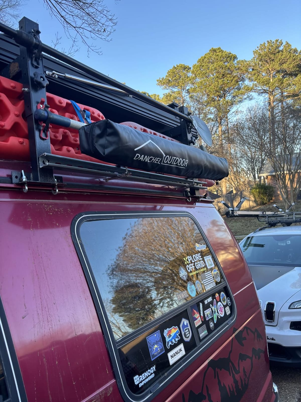 DANCHEL OUTDOOR Roof Rack Car Shower Awning 3.3x3.3ft customer photo 1