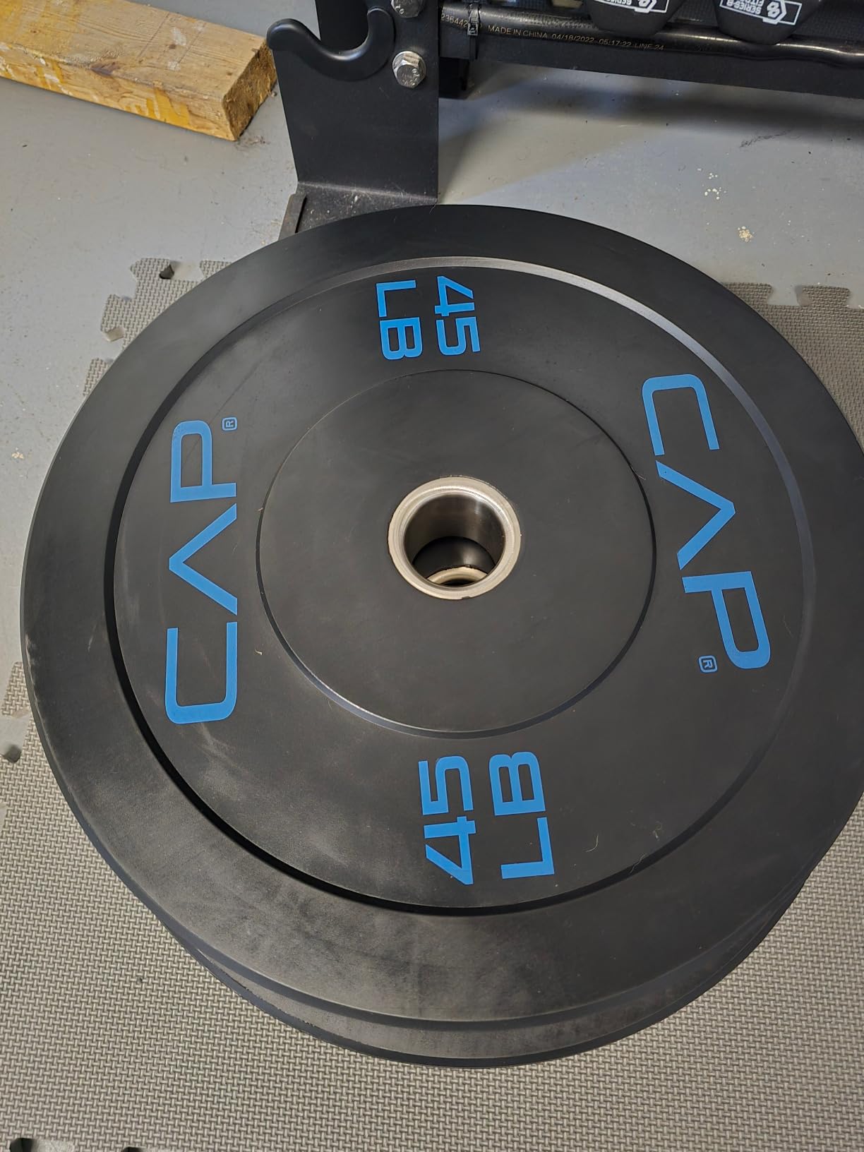 CAP 2-inch Olympic Bumper Plate Weight Set | 100-370 lbs | Multiple Colors | Storage Rack Optional customer photo 2