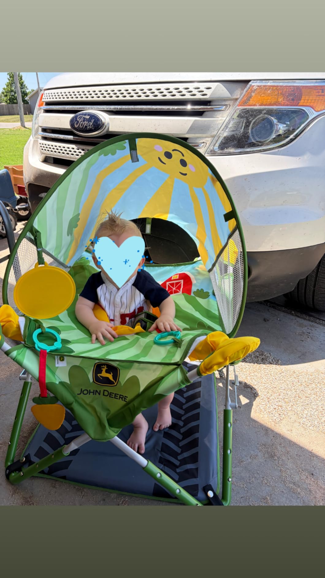 Bright Starts Pop 'N Jump Portable Baby Jumper, Foldable Indoor/Outdoor Baby Jumper with Owl Forest Sensory Activities, Ages 6-12 Months customer photo 1
