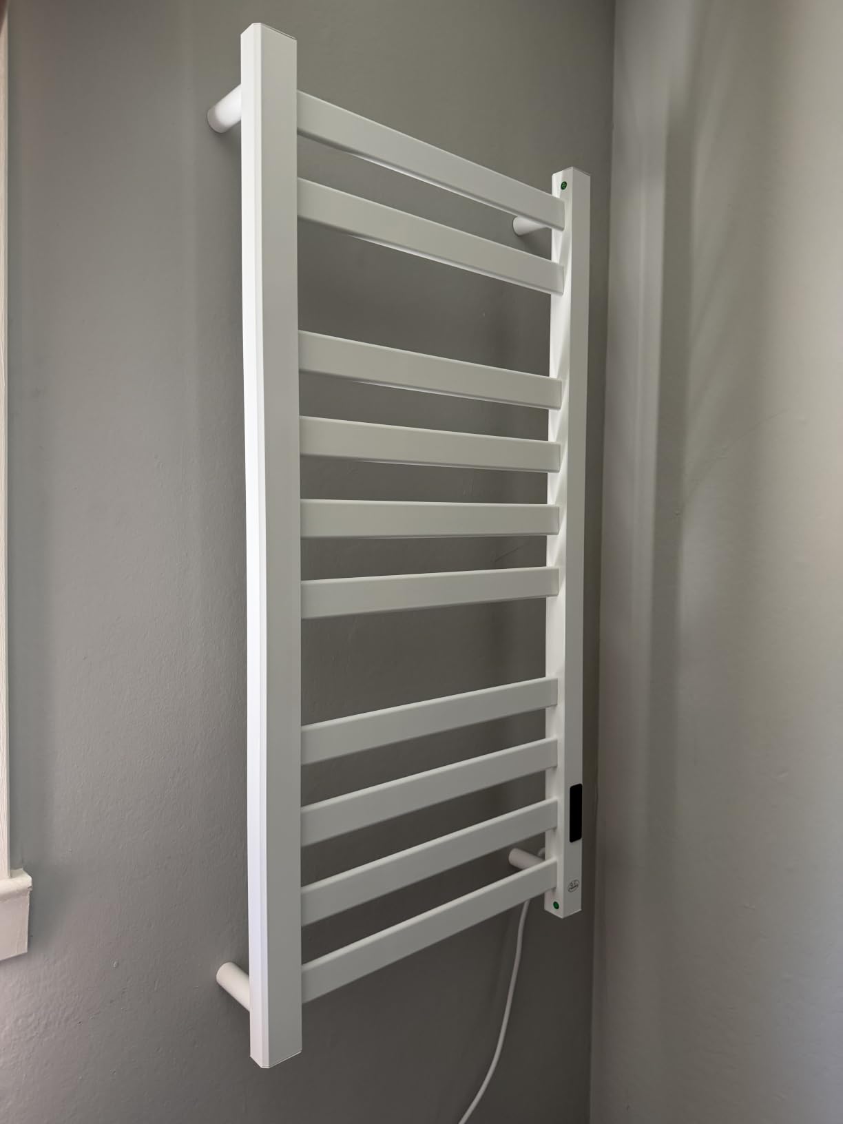 Heated Towel Rack Timer & Multi-Level Temp Adjustment Black | Wall Mounted Towel Warmer Racks for Bathroom, 10 Bars Electric Shower Hot Tub Spa customer photo 1