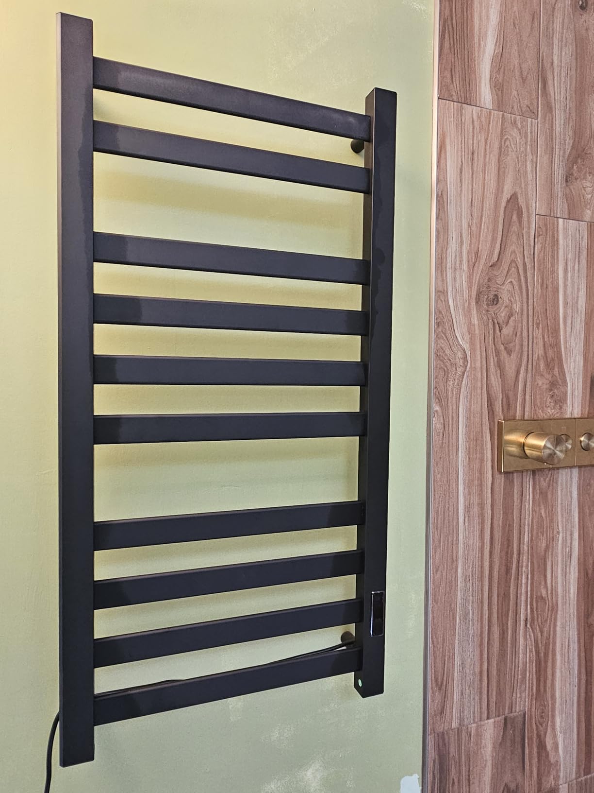 Heated Towel Rack Timer & Multi-Level Temp Adjustment Black | Wall Mounted Towel Warmer Racks for Bathroom, 10 Bars Electric Shower Hot Tub Spa customer photo 2