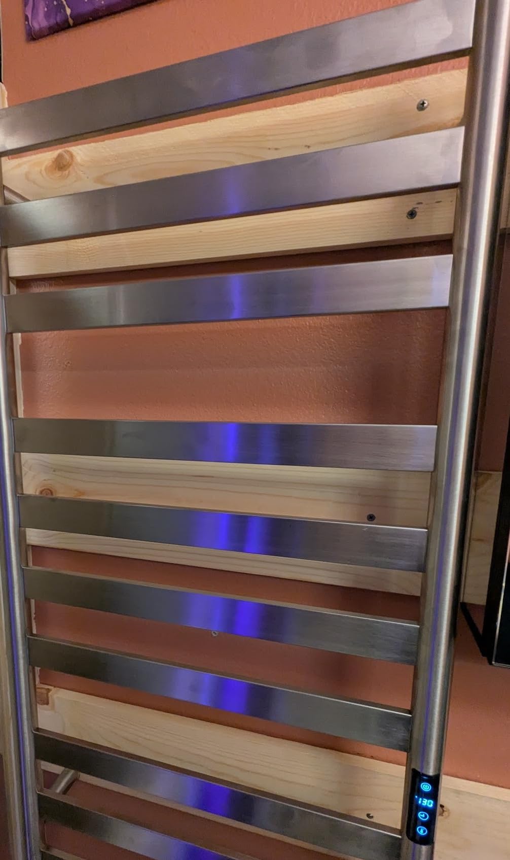 Heated Towel Rack, Towel Warmer with 10 Bar Flat Rack Large, Brushed Nickel | Wall Mounted, Smart LED Control Time & Temp, Fast Heat in 5 Mins, Stainless Steel, Plug-in for Bathroom Spa Gym customer photo 2