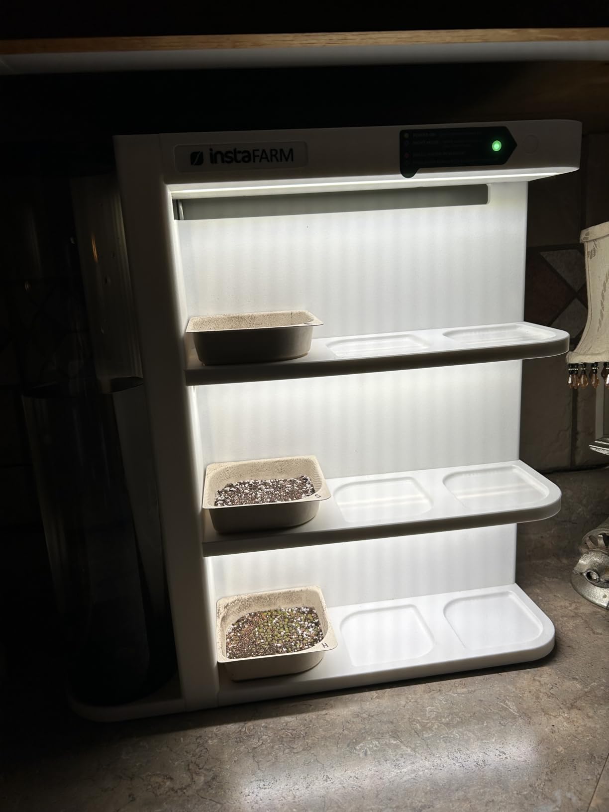 Indoor Garden, Fully Automated LED Growing Unit for Microgreens, Herbs, Leafy Greens, Organic Soil-Based, Low/No Maintenance, Easy, Standalone Unit, Designed & Assembled in The USA customer photo 2