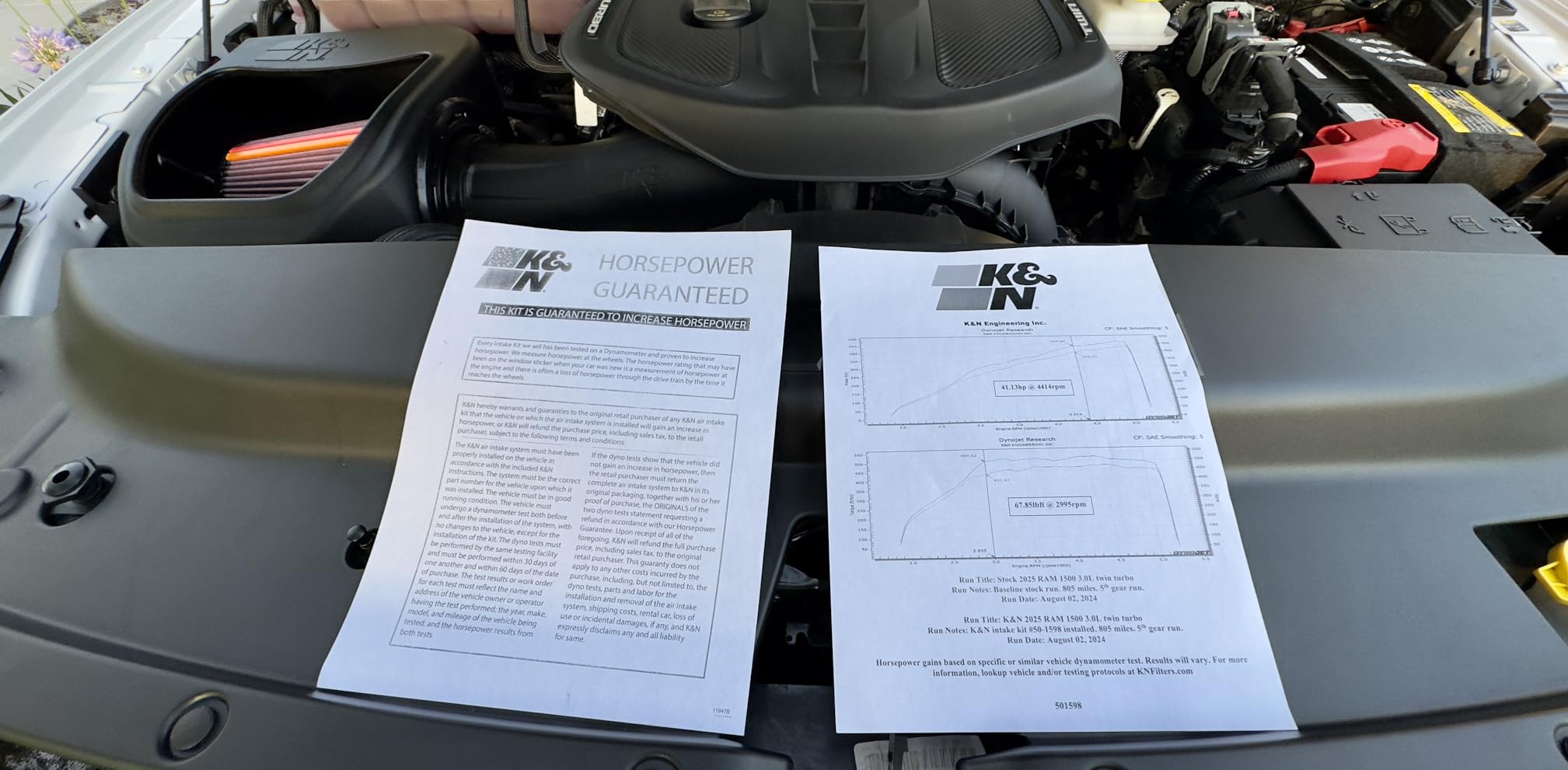 NextGen Cold Air Intake System: High-Flow Cotton Filter: Compatible with 2025-2026 RAM 1500; 50-1598 customer photo 1