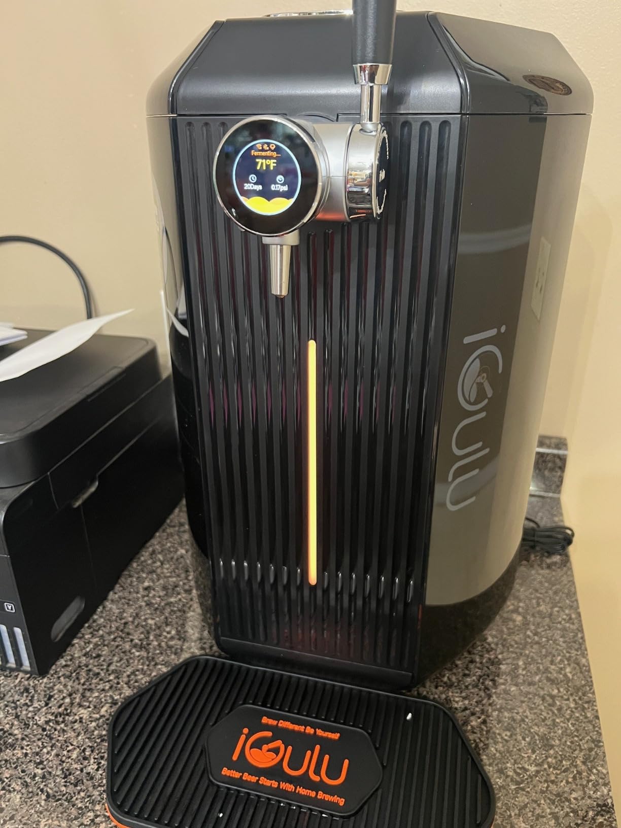 iGulu F1 Automated Home Brewer, Fermentech Control 3.8L - 35°F-104°F Temp, 24 psi Pressure, Crafts Beer, Kombucha, Cider, Wine, Smart System for Beginners & Experts (Creamy White) customer photo 1