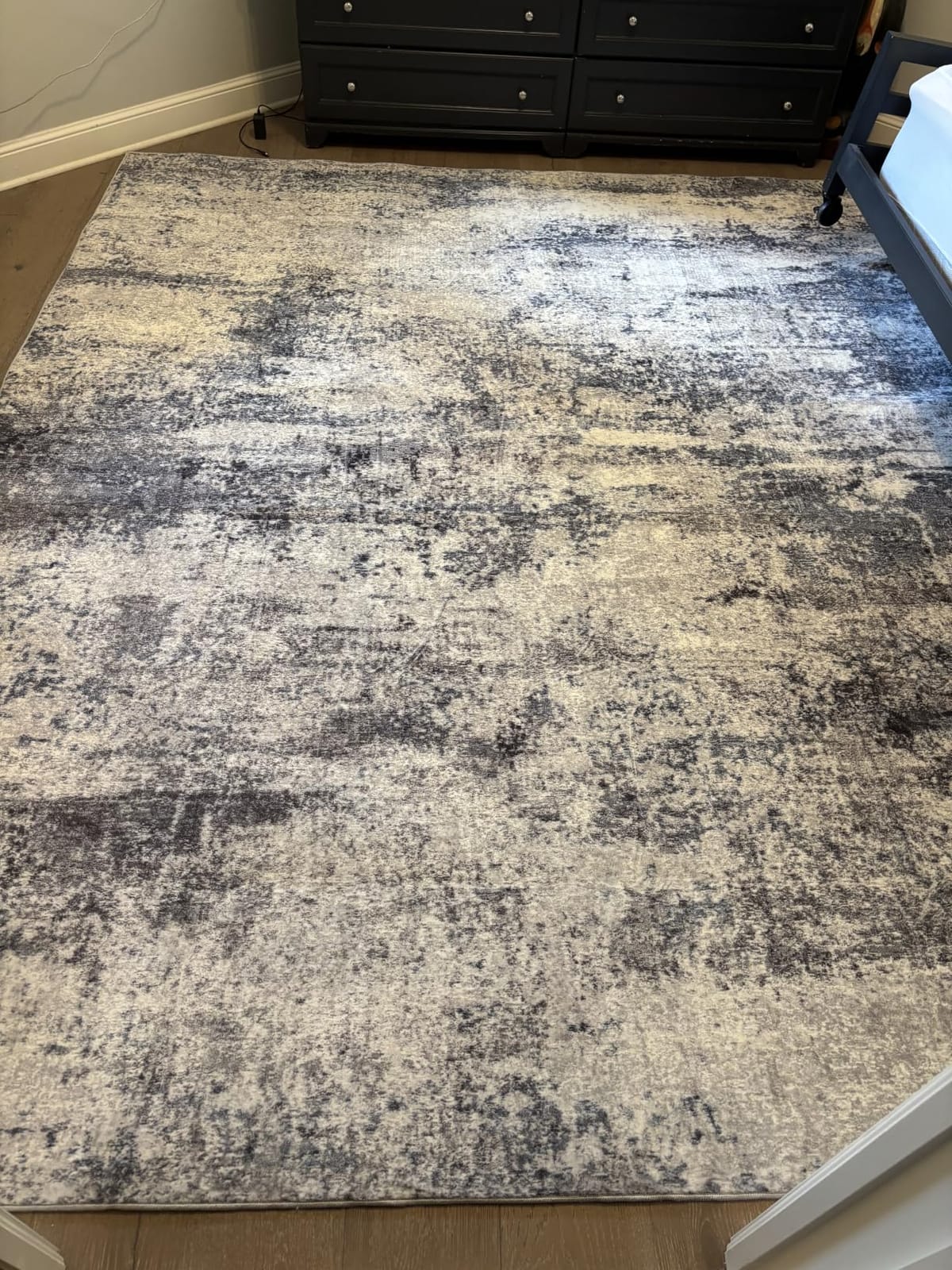 8x10 Area Rugs for Living Room Rug Washable: Abstract Large Rug for Dining Room Bedroom Carpet Non Slip 8 by 10 Indoor Modern Nursery Home Office Blue Grey customer photo 2