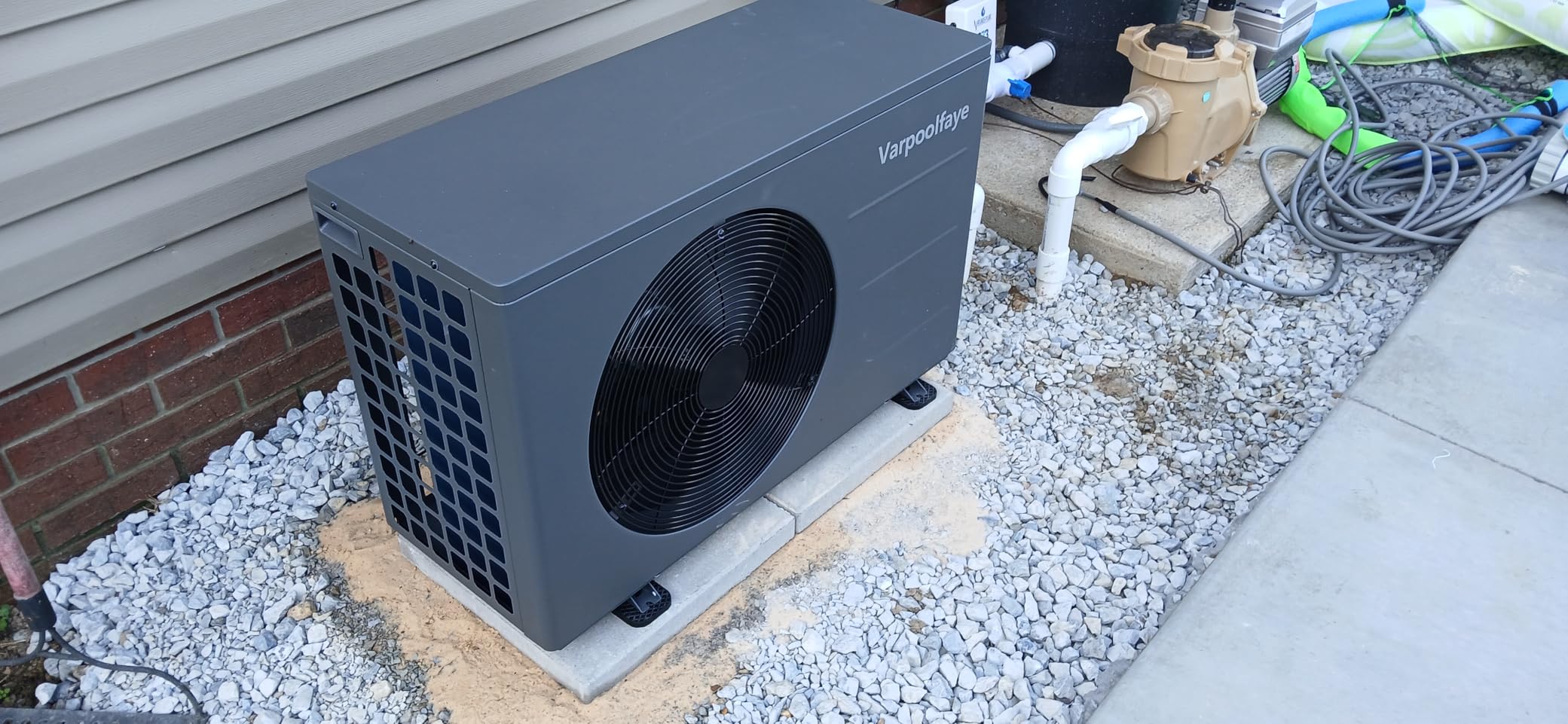 16000 BTU Swimming Pool Heat Pump 5000 Gallon Electric Pool Heater for Above Ground Pool 5KW Heating or Cooling WiFi Control Timer Pool Heater 110V 60Hz customer photo 1