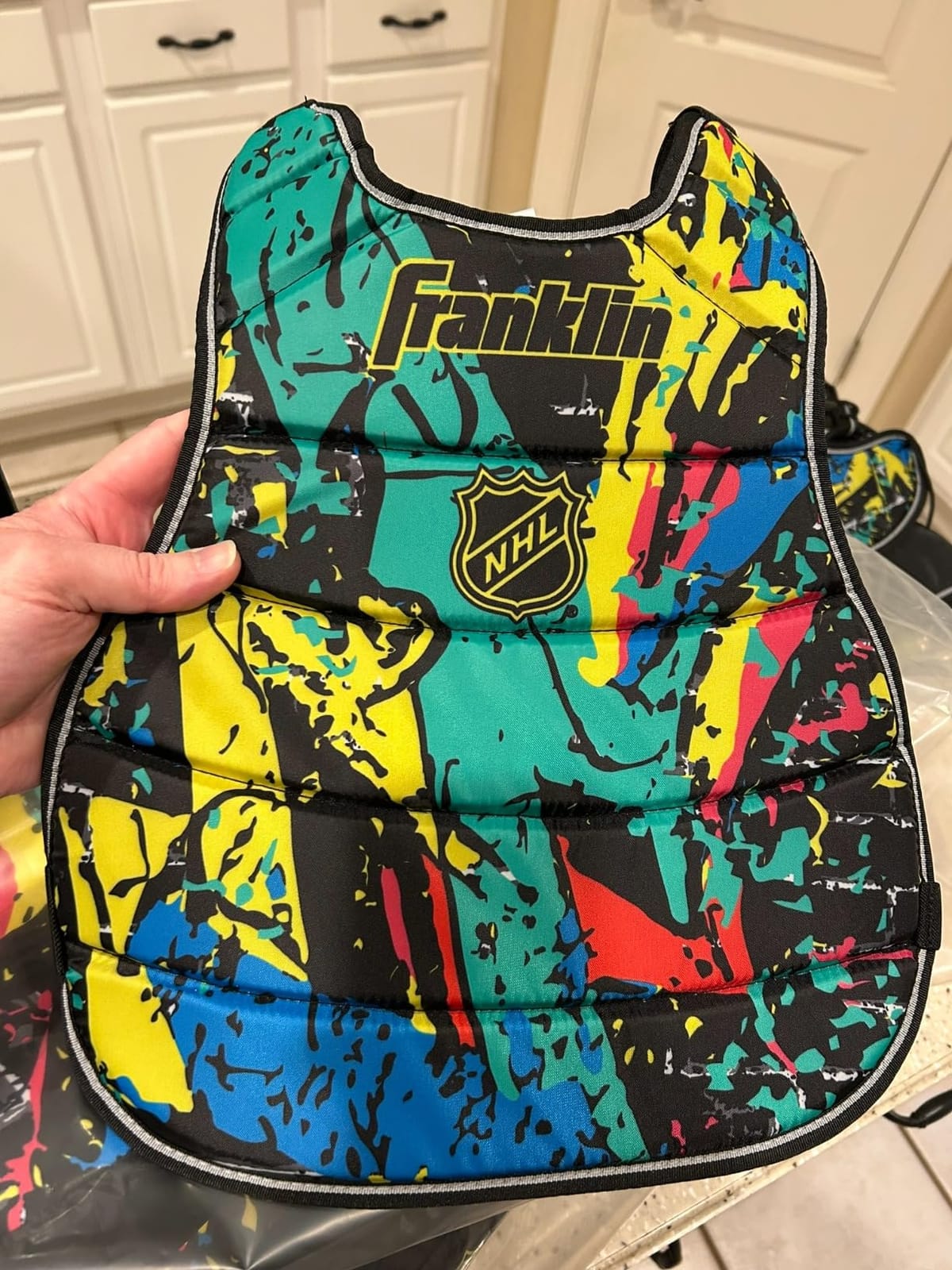 Franklin Sports NHL Kids Street Hockey Goalie Pads Set - Kids Hockey Training Equipment - Includes Block Pad, Catch Glove, and Goalie Pads customer photo 1