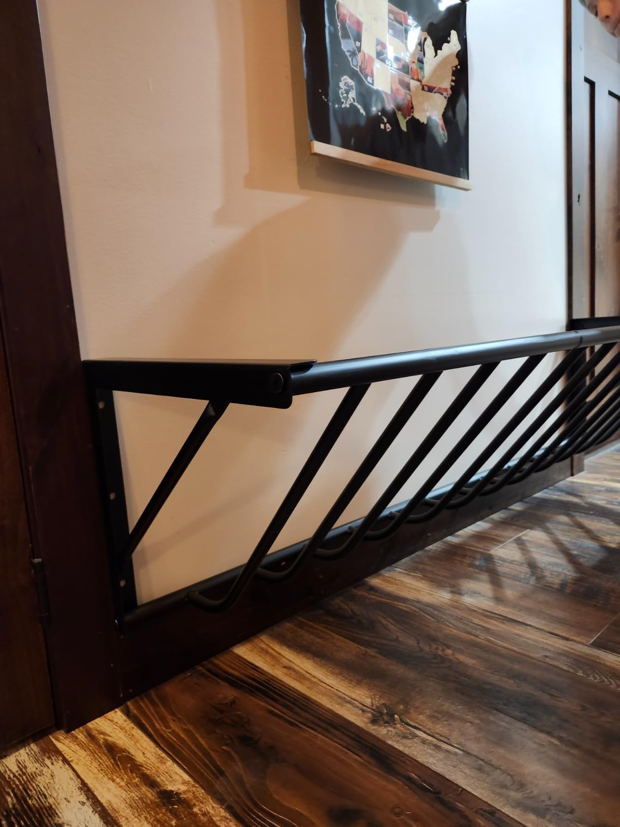 Goats Hay Feeder, 35.5'' Long, Heavy Duty Iron Wall Hay Rack, Blanket Holder, Large Capacity for Goats, Horses, Cattle and Other Livestock, Farm Indoor and Outdoor Use, Black customer photo 1