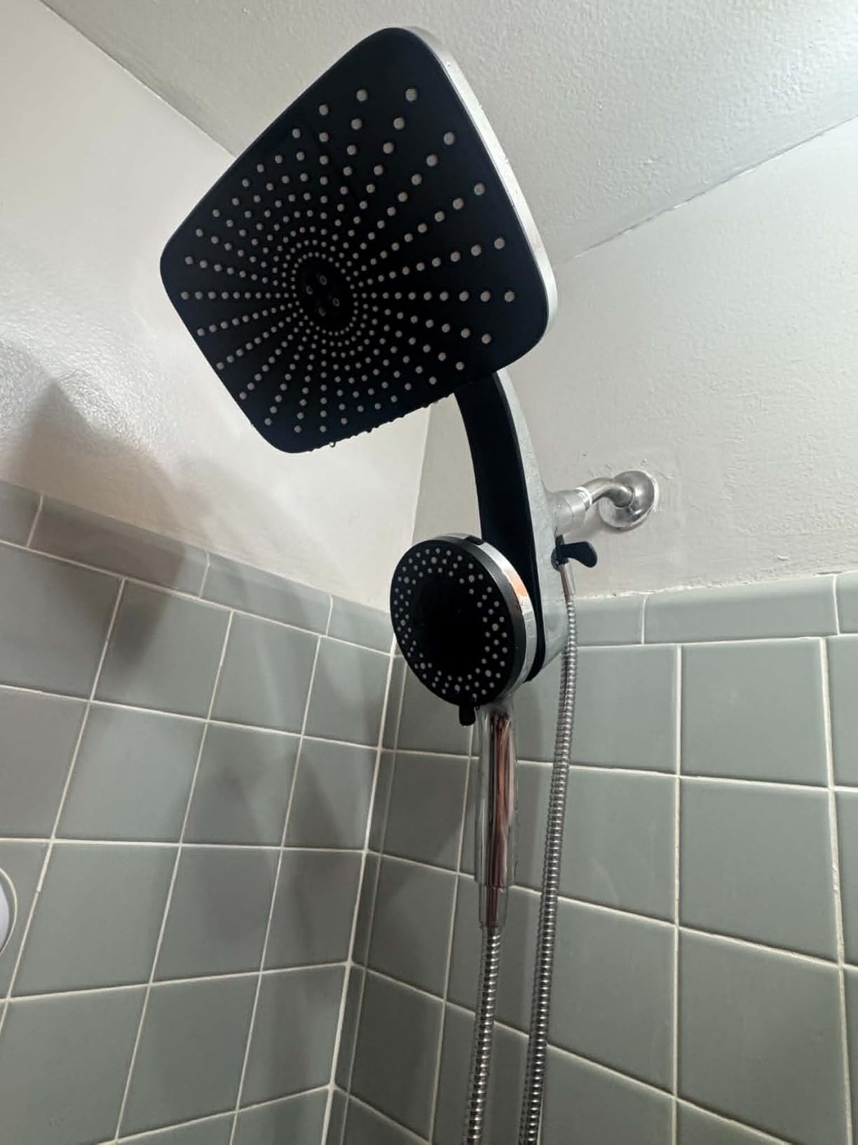 Rain Shower Head with Handheld Showerhead, Nickel 1.8GPM 460311 | 12