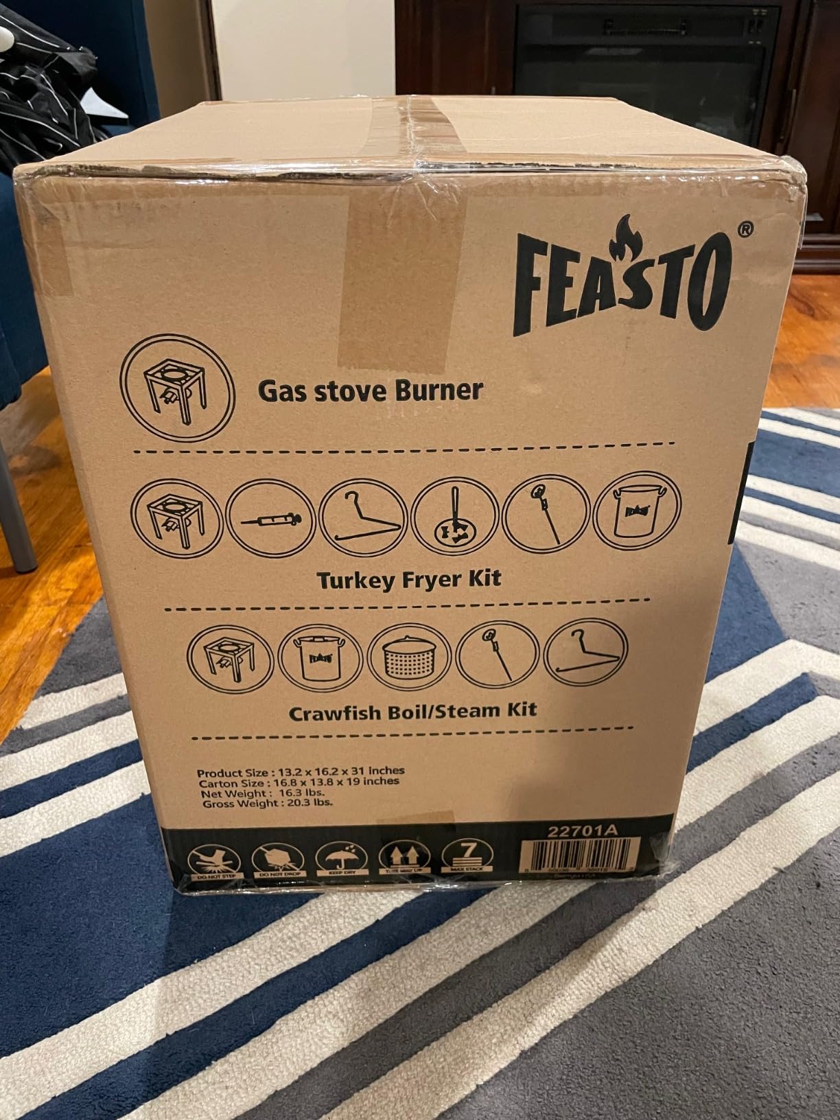 Feasto Outdoor Propane Deep Fryer with Rolling Cart, Dual Tank Fish Fryer | 2 Independent Burners, 100,000 BTU, 4-Gal Oil Capacity, Frying Station with Baskets for Fish, Fries & Chicken customer photo 1