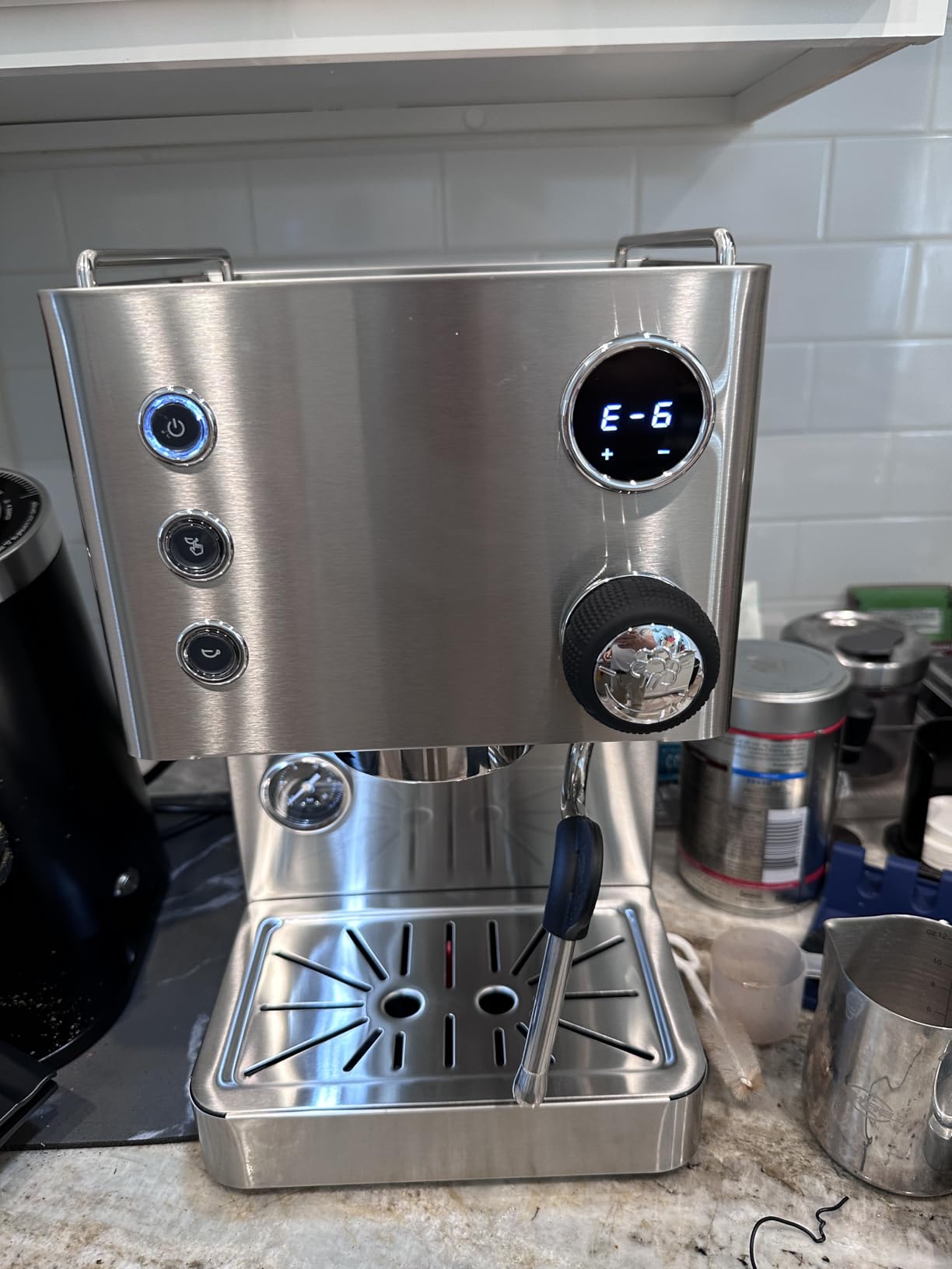 Turin Legato Espresso Machine | 58mm Portafilter, PID Temperature Control, Dual Boiler-Thermoblock System, Stainless Steel, Black, or White (Stainless Steel) customer photo 2