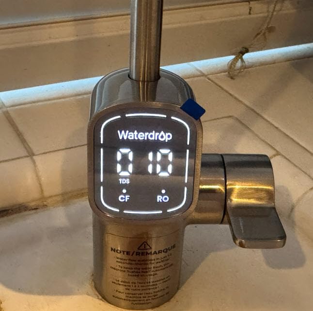 Waterdrop G5P700A-PRO Alkaline Mineral pH+ Reverse Osmosis System, 700 GPD | NSF/ANSI 58 & 372 Certified, 8-Stage Dual Flow RO Water Filtration System, 2:1 Pure to Drain, LED Faucet, Tankless RO System customer photo 1