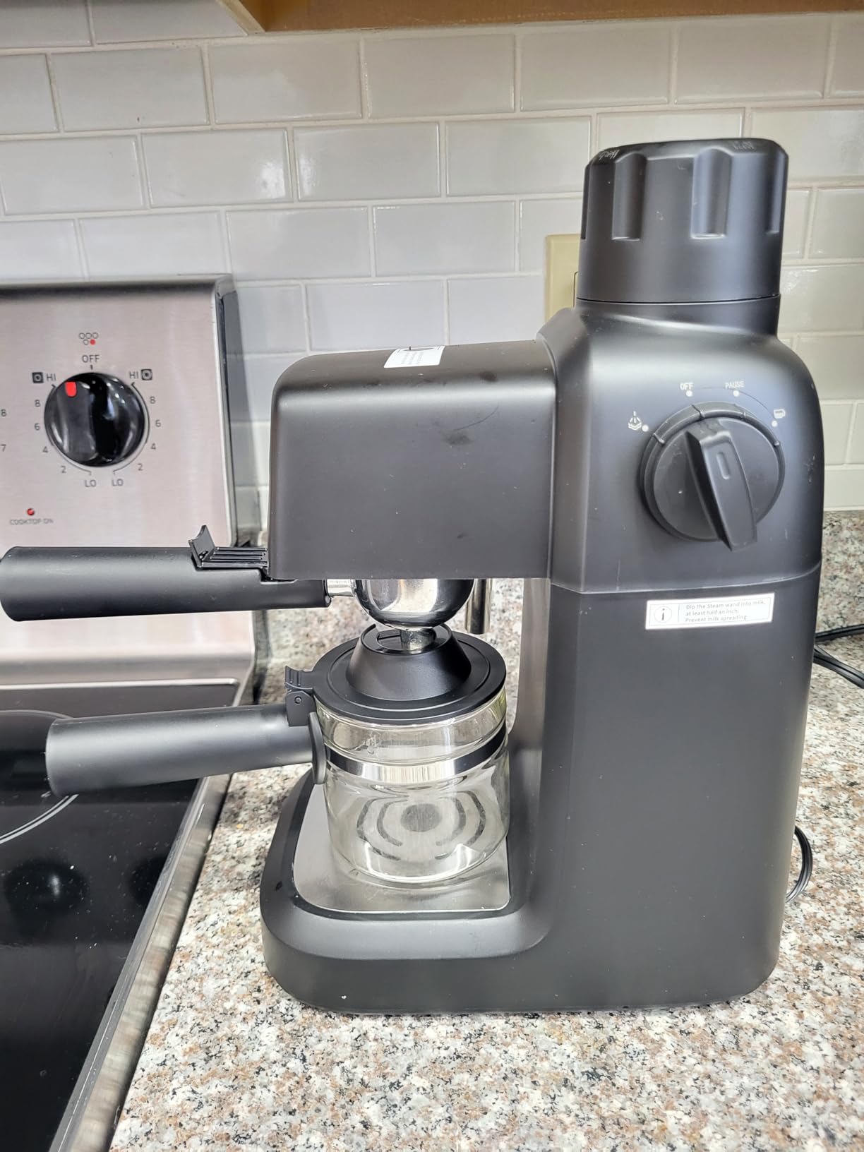KEENSTAR 3.5Bar Espresso Machine 800W, Compact 4-Cup Espresso Maker Preheat | Fast Heating, Milk Frother Steam Wand, Espresso and Cappuccino Machine for Cappuccino or Latte Black customer photo 1