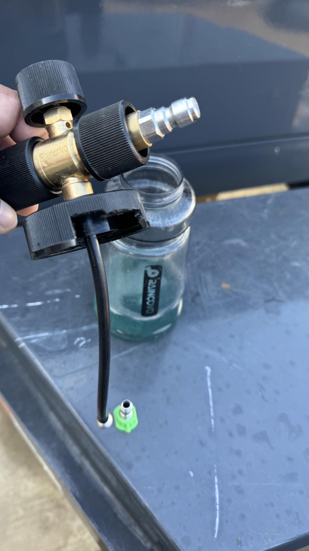 Raincovo Foam Cannon Wide Mouth for Pressure Washer, Snow Pro | Thick Snow Foam Lance for Car Wash, Adjustable Soap Cannon with 1/4 Inch Quick Connector, Additional 1.1mm Orifice Nozzle customer photo 1