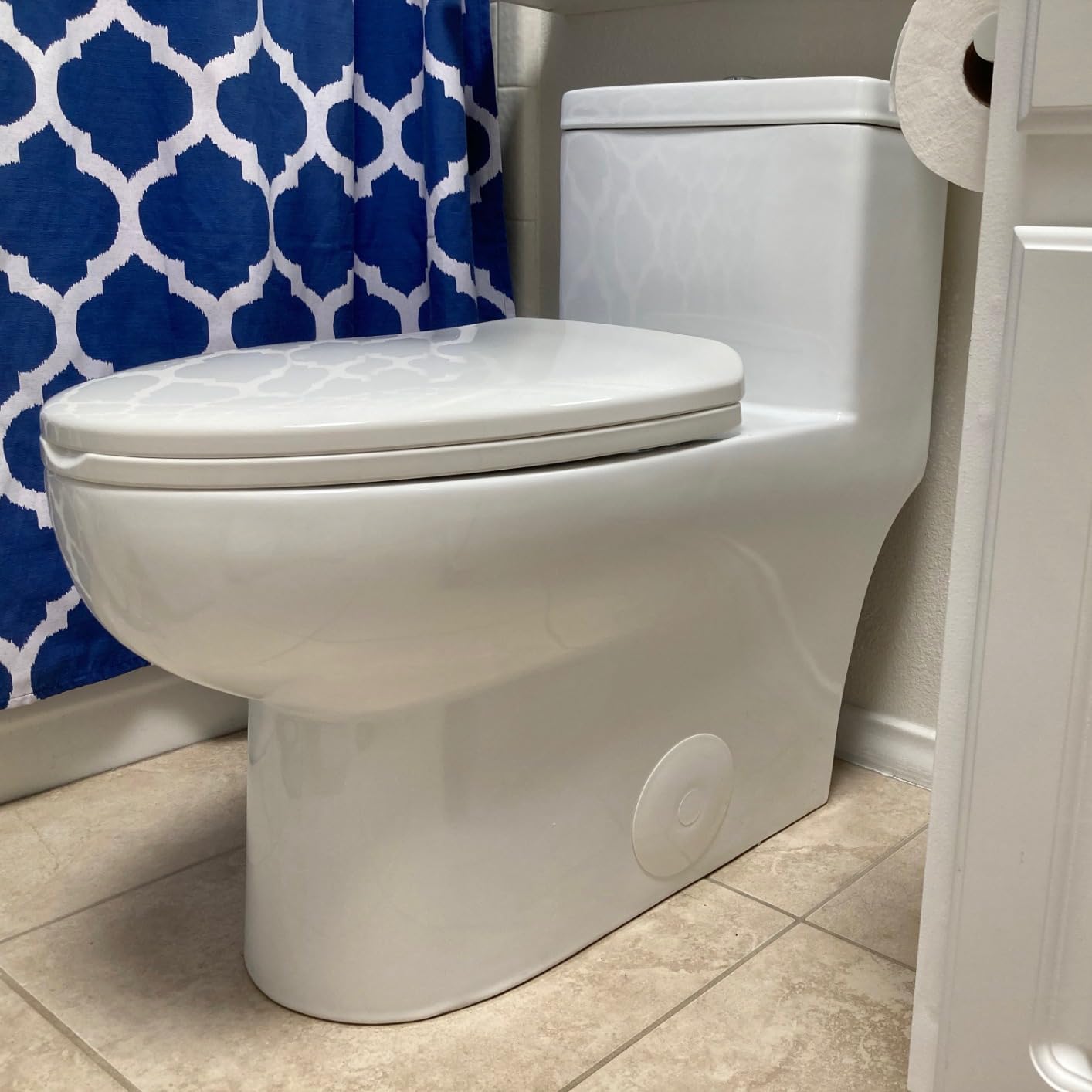 DeerValley Elongated One Piece Toilet with Efficient Dual Flush 1.1/1.6 GPF | ADA Height Toilet Bowl, Durable Ceramic, Slow Close Seat, Skirted Design 12
