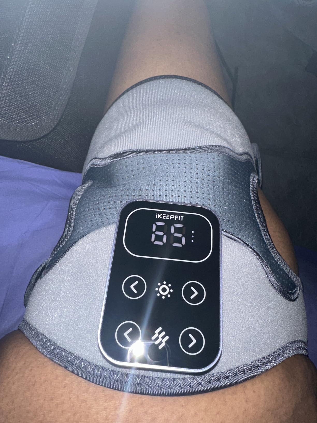 IKEEPFIT Cordless Knee Massager with Heat Vibration for Pain Relief, MAXwarm 4.0[2026 Upgraded] - Electric Heated Knee Brace with 5 Heat Levels and 3 Massage Mode, Gifts for Men Women (Grey, Pair) customer photo 1