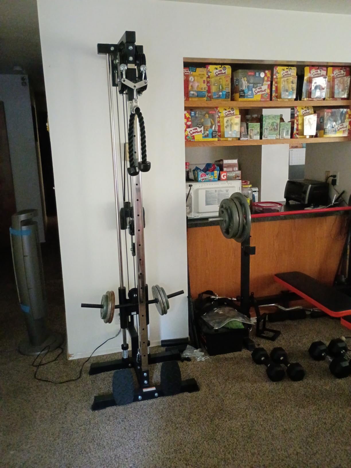 Mikolo Wall Mount Cable Station, Cable Crossover Machine with Dual Pulley System and 19/27 Adjustable Positions for Home Gym Fitness Equipment customer photo 2