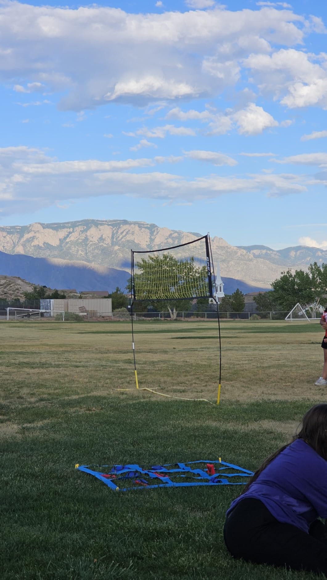 Volleyball Net Training - 12' Wide, Portable Adjustable Height 7.4' to 8' - Includes Ground Stakes, Carry Bag - Indoor & Outdoor Use, Designed by Pro Athletes for Peak Performance customer photo 1