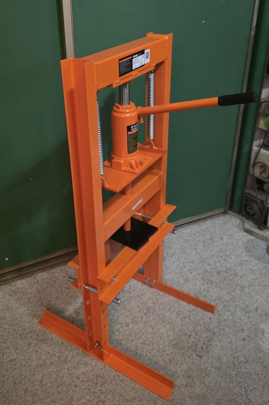 VEVOR Hydraulic Shop Press, 20 T H-Frame Pneumatic Shop Press with Press Plate, Stable Garage Floor Adjustable Hydraulic Press with Triangular Support, Fit for Bending, Straightening & Stamping customer photo 2