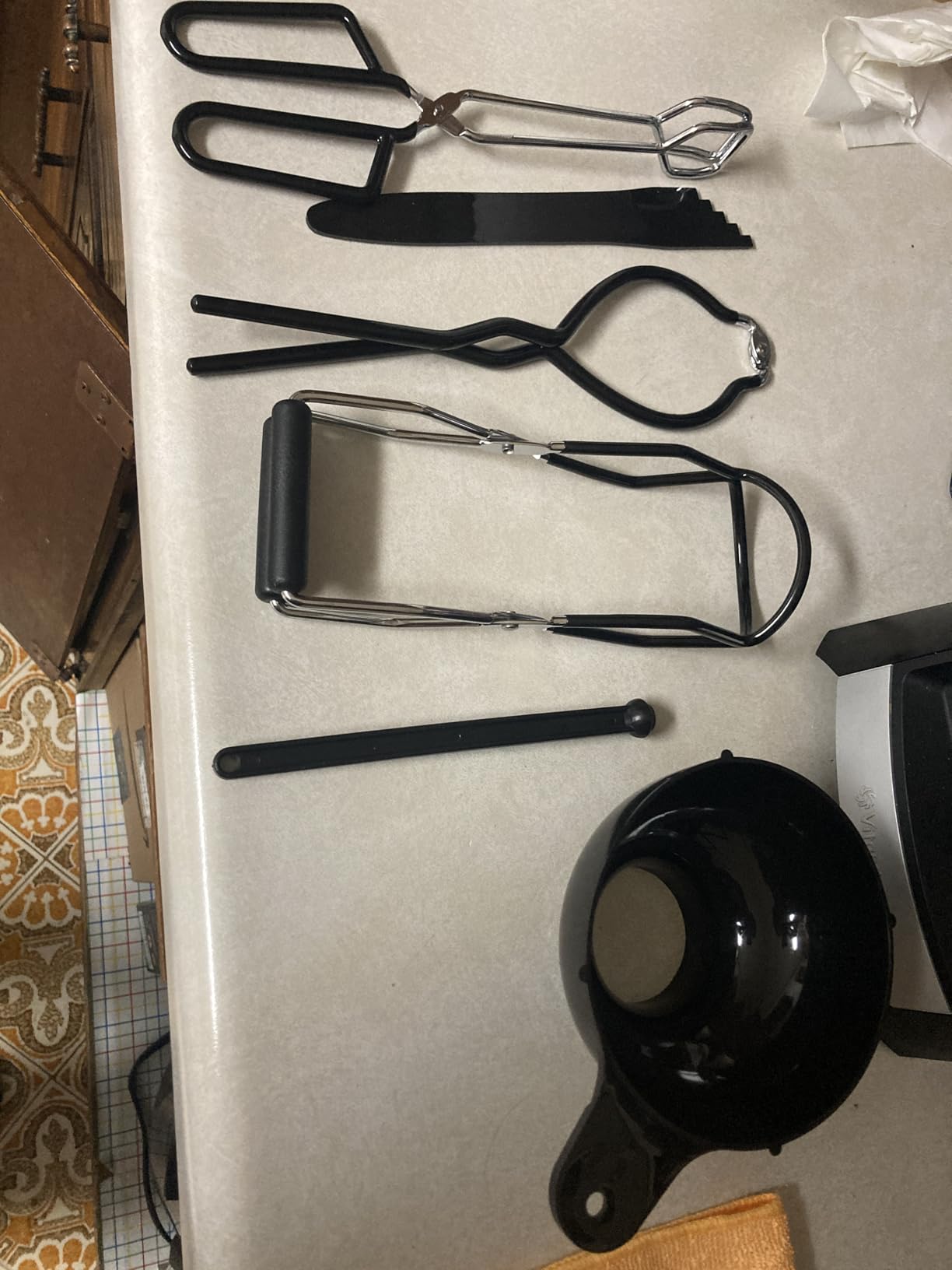 Canning Supplies Starter Kit, Canning Kit for Beginners of 9 with Jar Lifter, Wide Mouth Funnel, Wrench, Tongs, Lid Lifter, Bubble Popper, Canning Labels, Ladle, Measuring Spoon - Blue customer photo 1